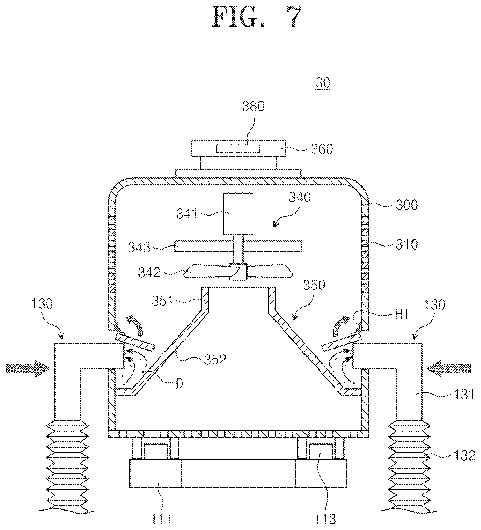 Patent US12569097 Figure 7 – Cleaning module, storage system, and cleaning method for storage apparatus