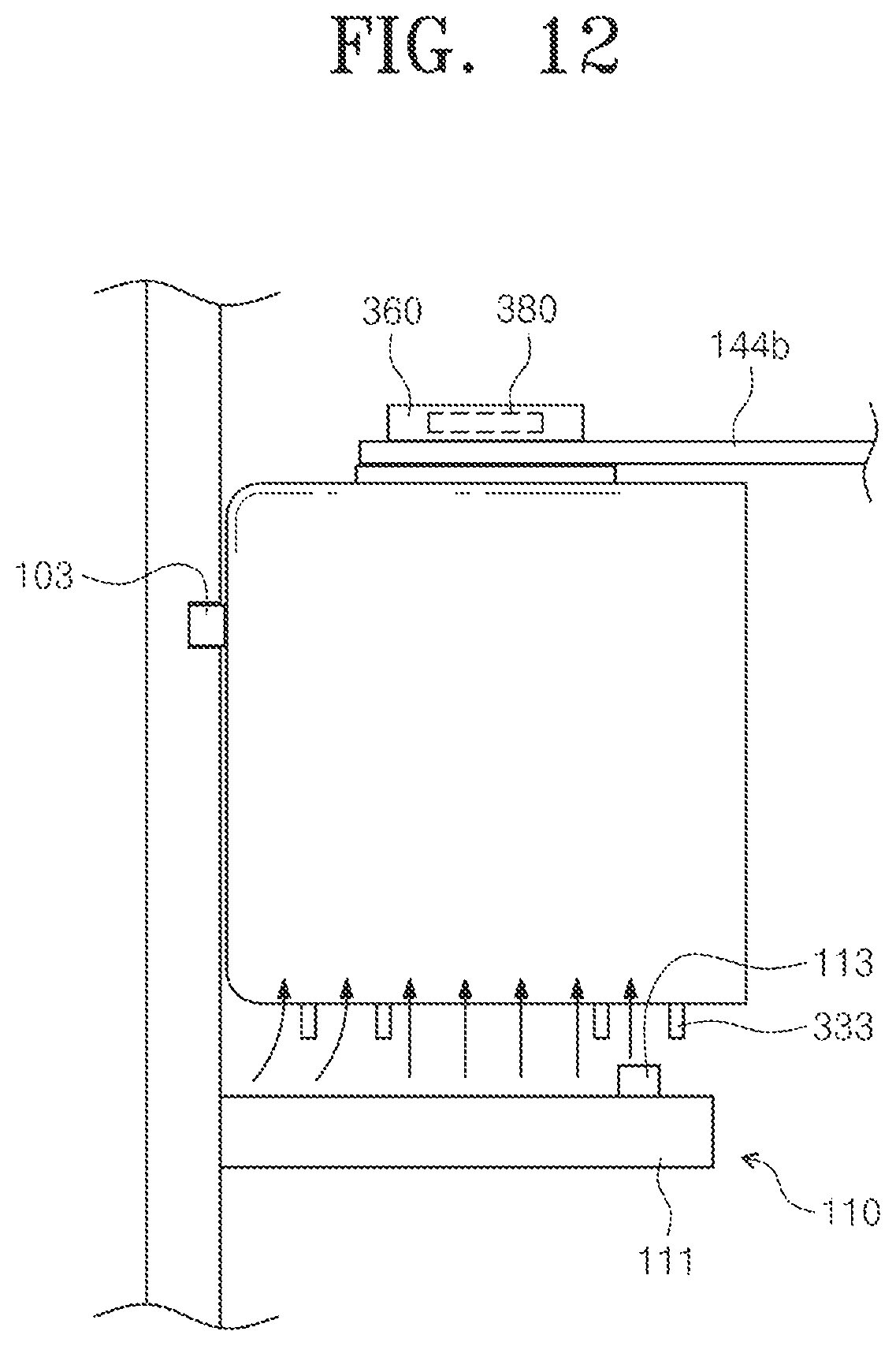 Patent US12569097 Figure 12 – Cleaning module, storage system, and cleaning method for storage apparatus