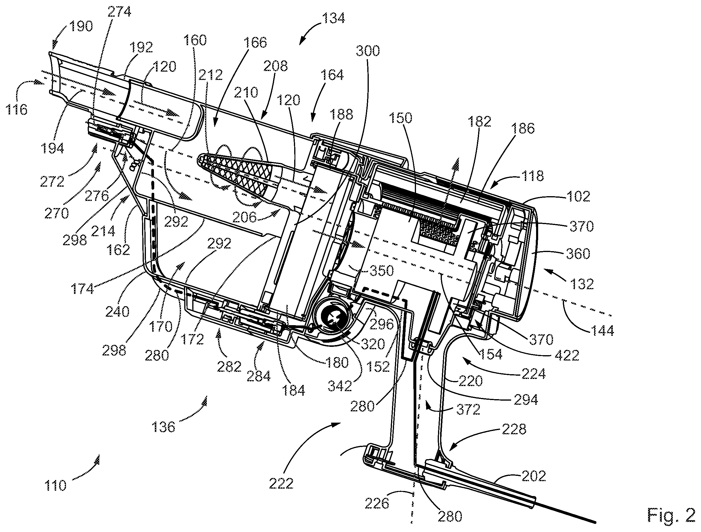 Patent US12569098 Figure 2 – Surface cleaning apparatus