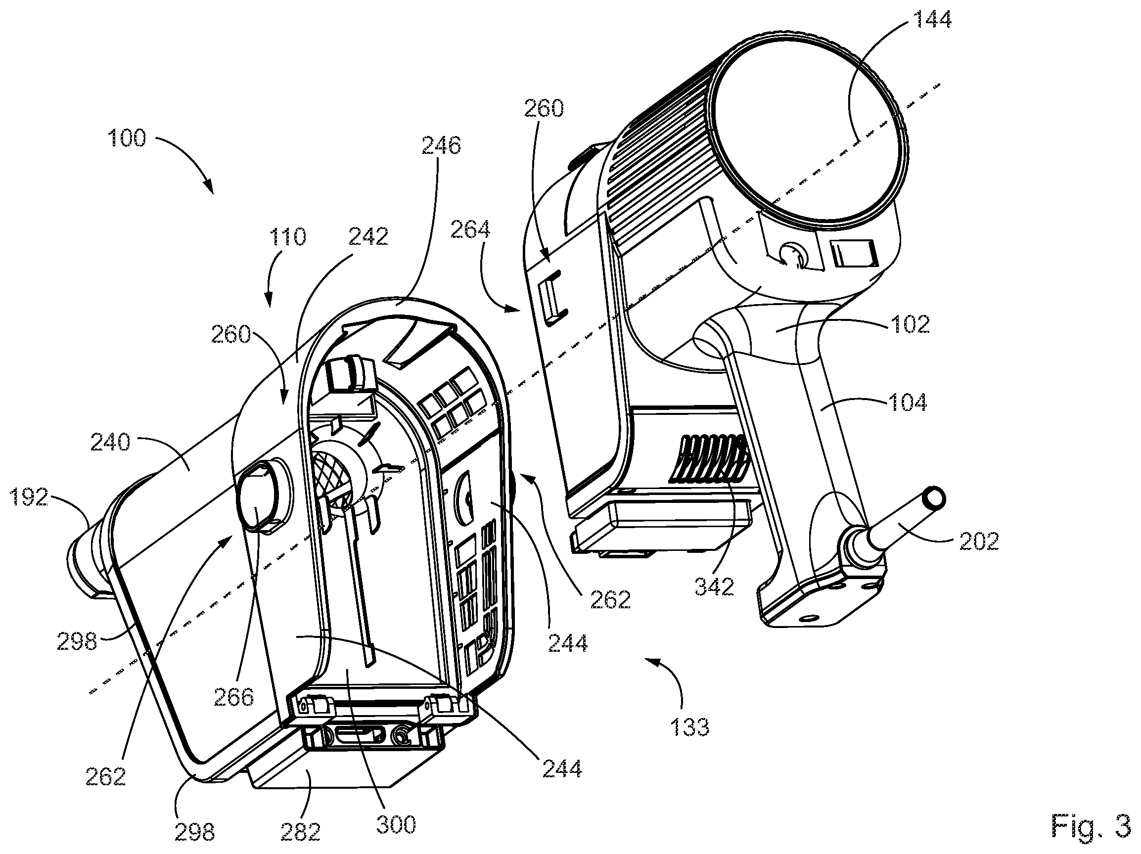 Patent US12569098 Figure 3 – Surface cleaning apparatus