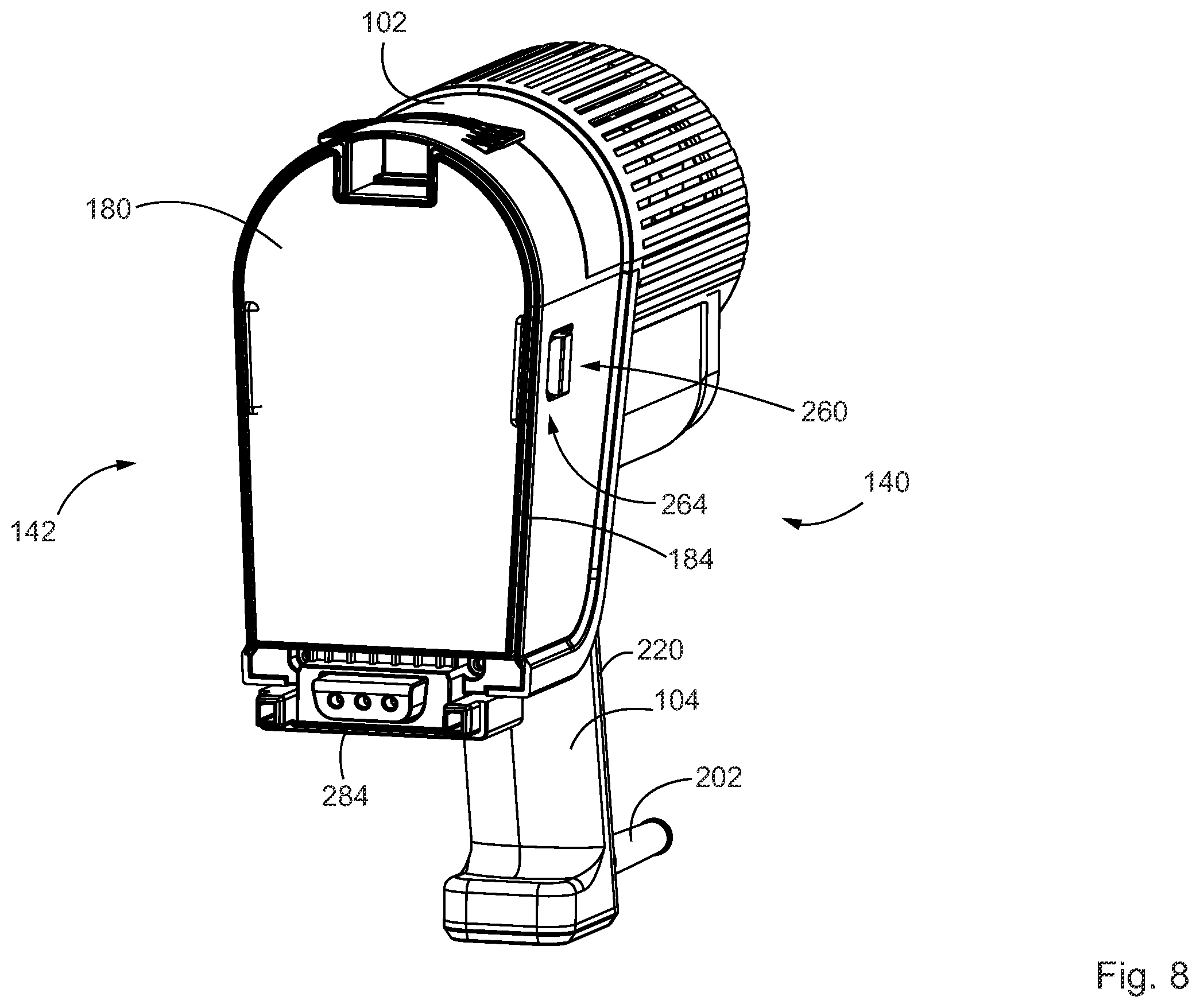 Patent US12569098 Figure 8 – Surface cleaning apparatus