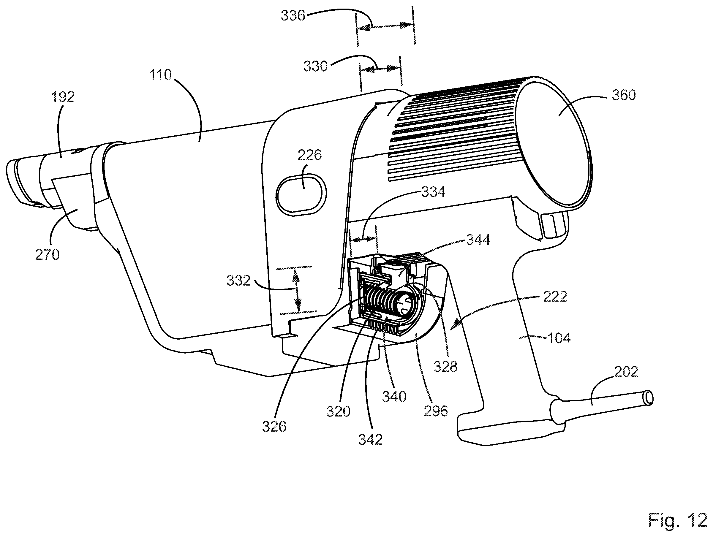 Patent US12569098 Figure 12 – Surface cleaning apparatus
