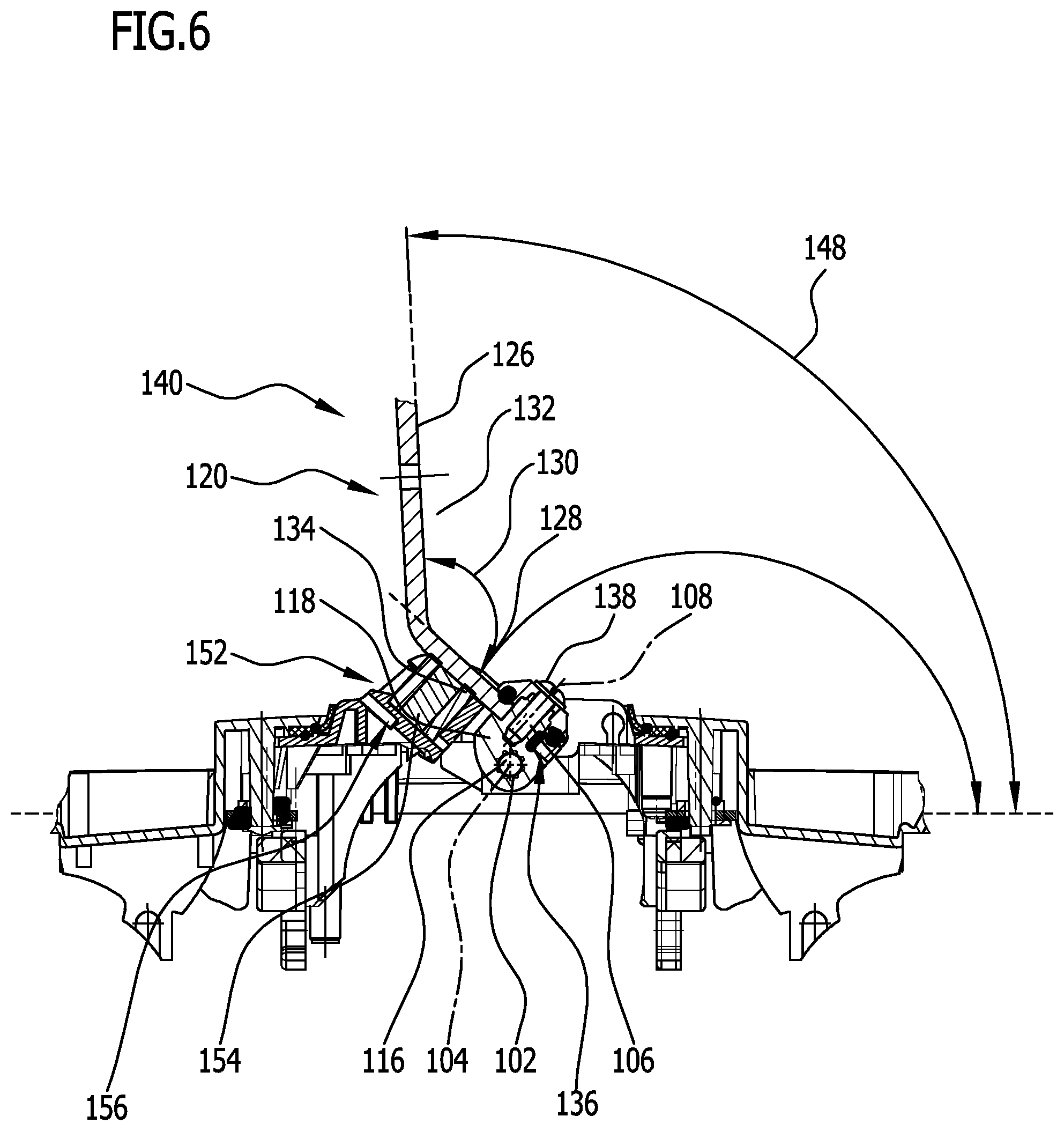 Patent US12569100 Figure 5 – Cleaning machine having joint device and cleaning machine having drive device