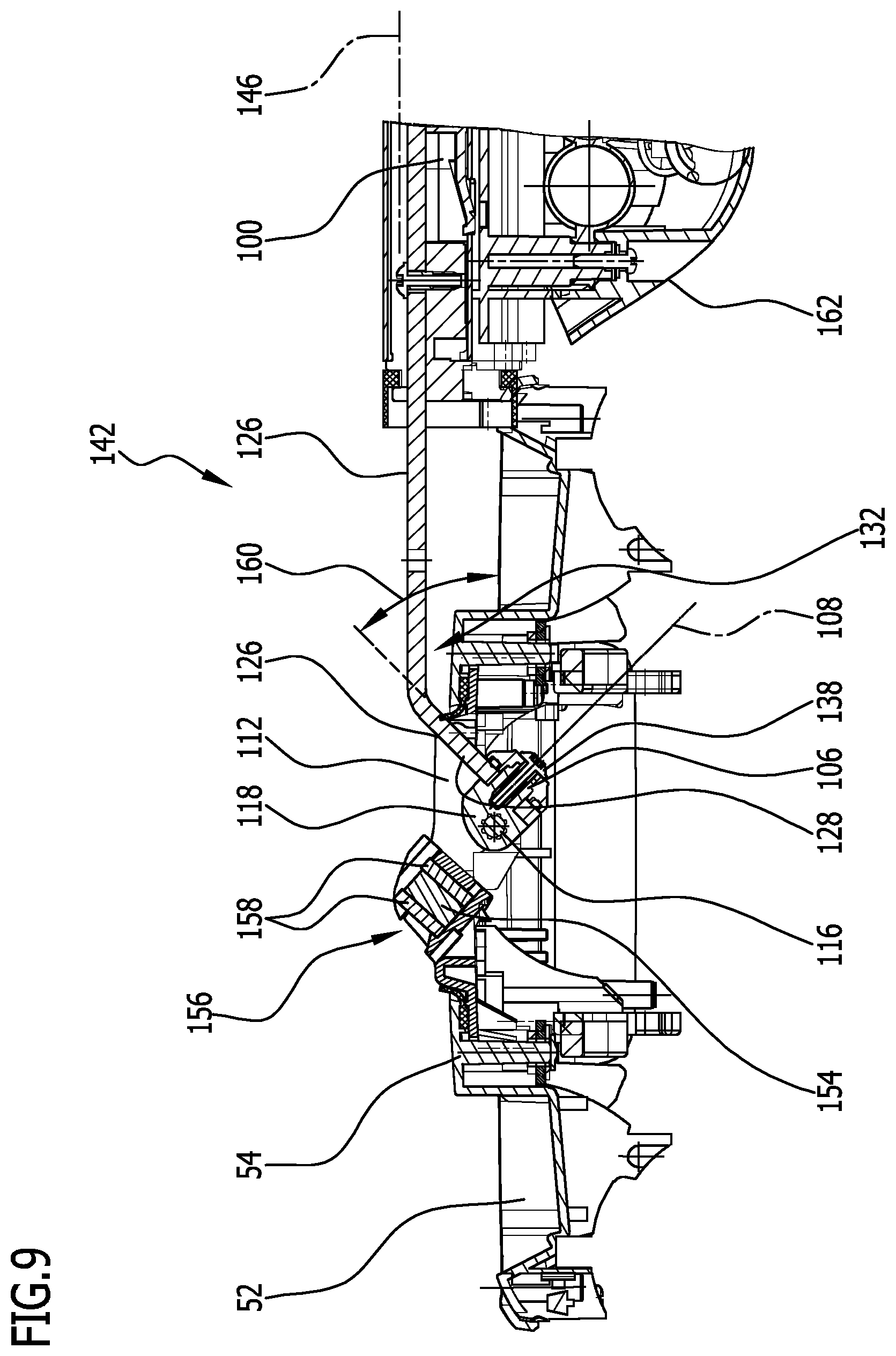Patent US12569100 Figure 8 – Cleaning machine having joint device and cleaning machine having drive device