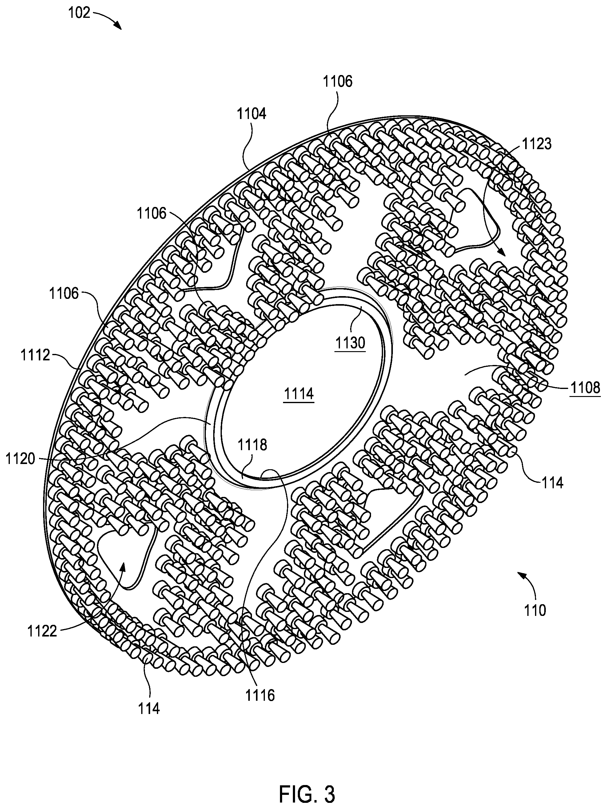 Patent US12569102 Figure 3 – Flexible brush system