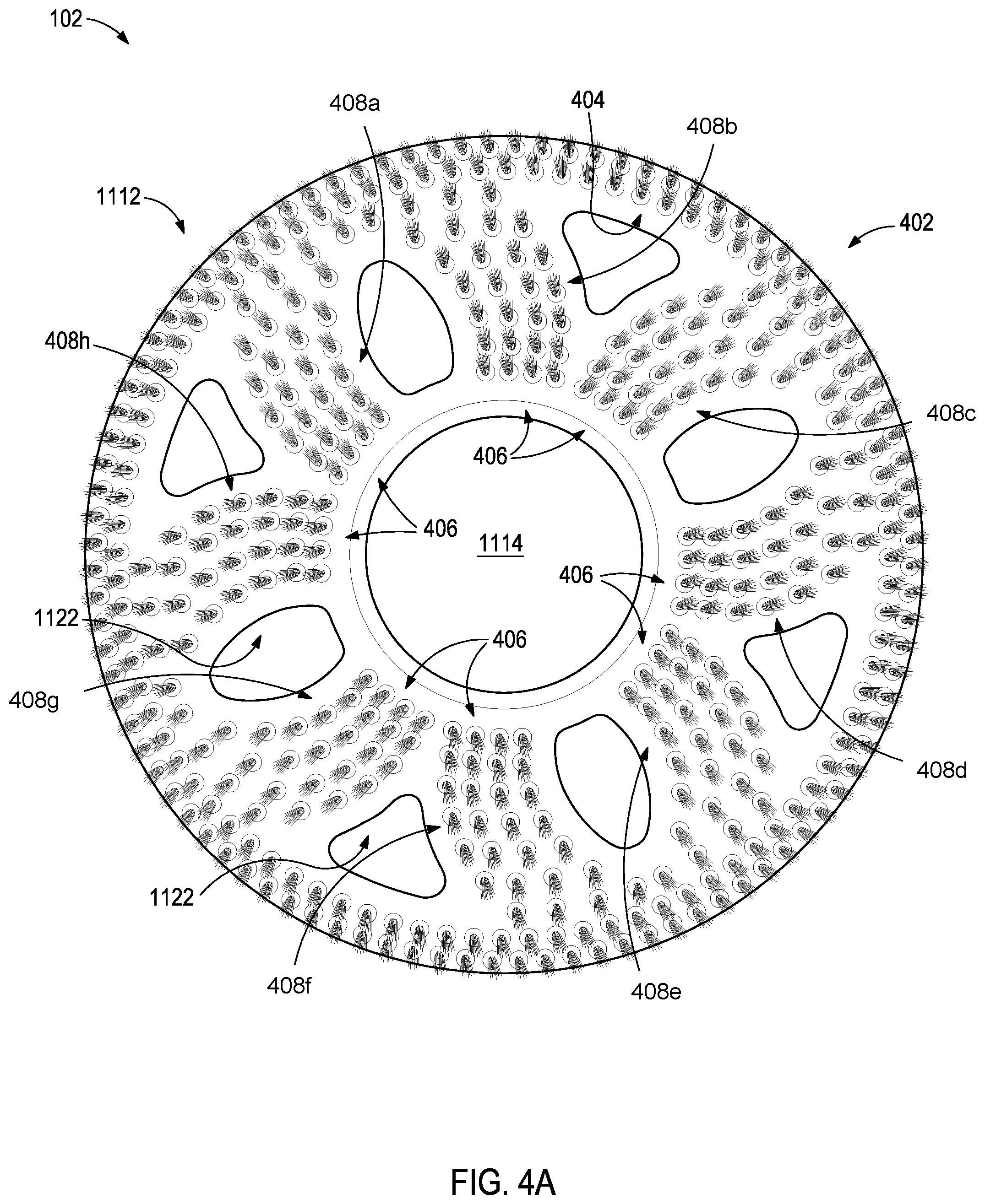 Patent US12569102 Figure 4 – Flexible brush system