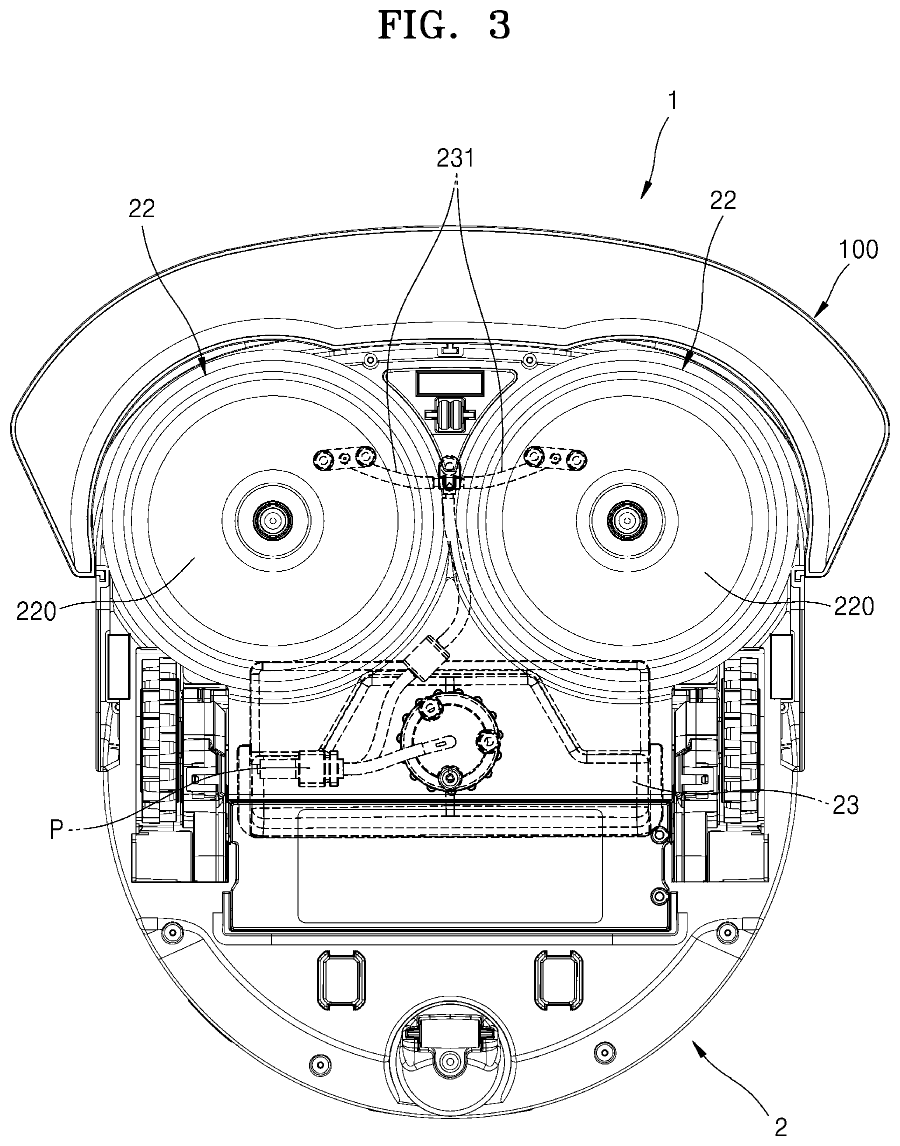 Patent US12569103 Figure 3 – Wet robot cleaner and contamination prevention module used therefor