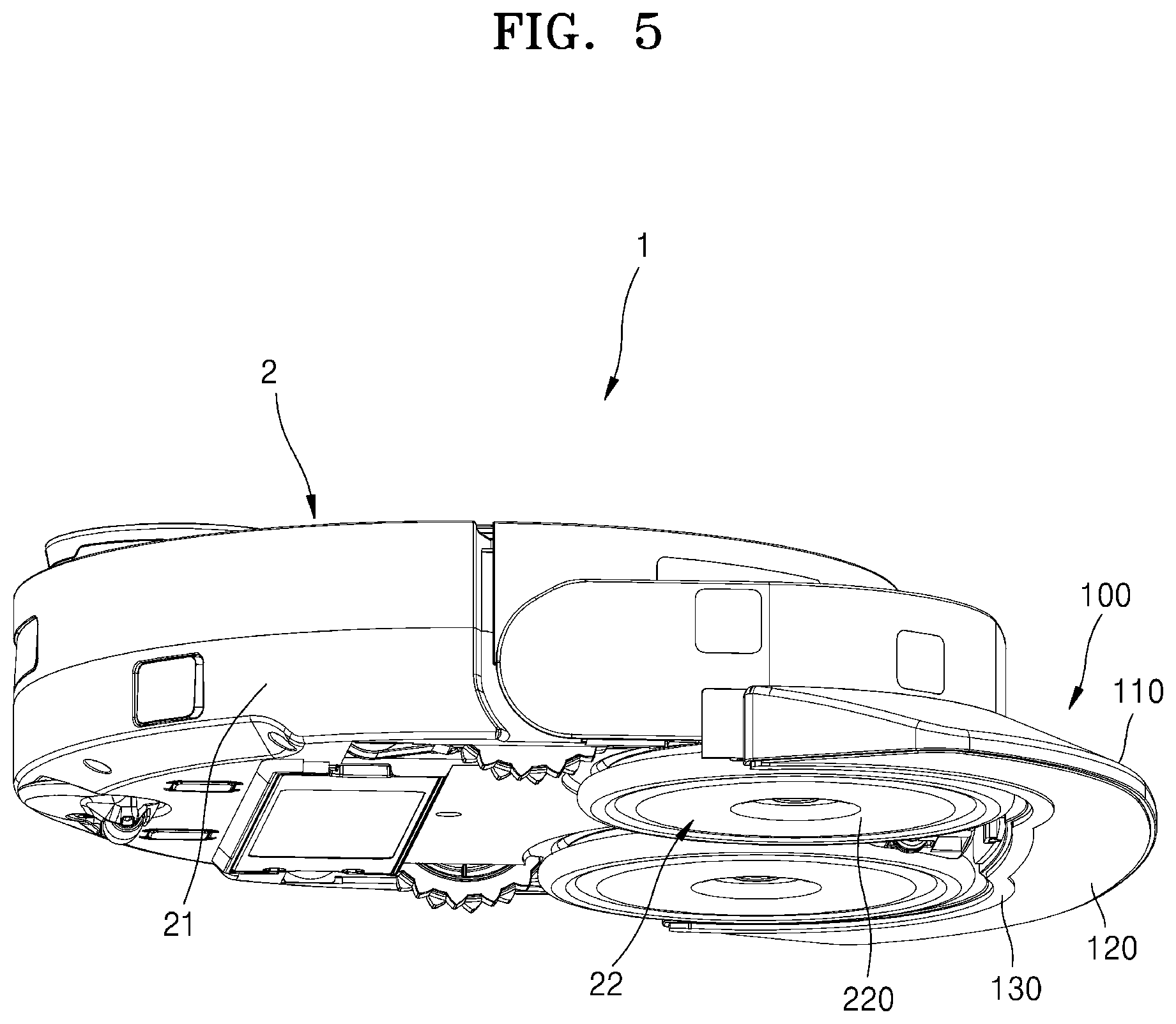 Patent US12569103 Figure 5 – Wet robot cleaner and contamination prevention module used therefor