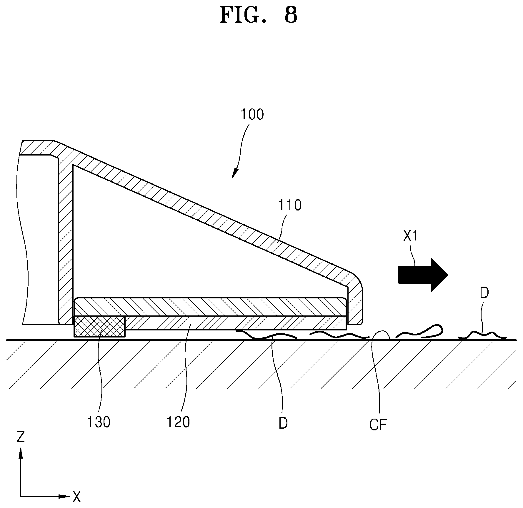 Patent US12569103 Figure 8 – Wet robot cleaner and contamination prevention module used therefor