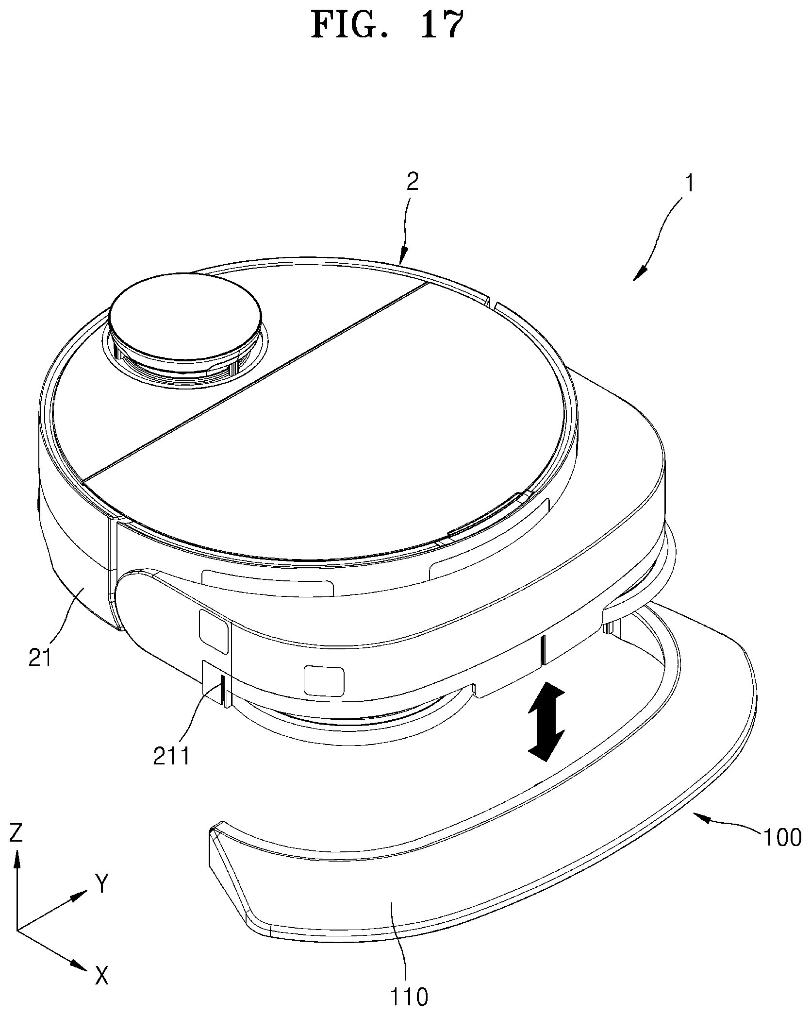 Patent US12569103 Figure 17 – Wet robot cleaner and contamination prevention module used therefor