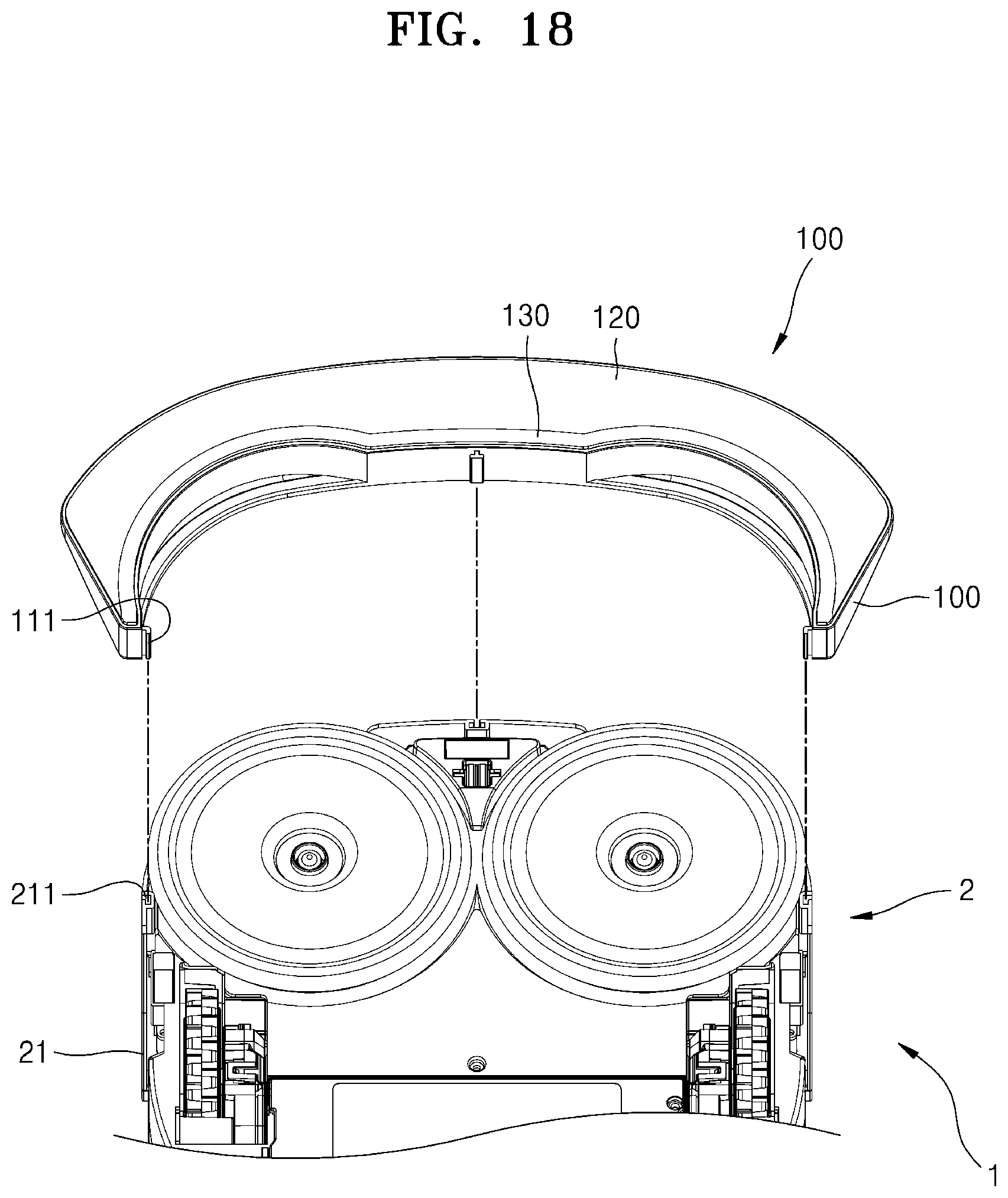 Patent US12569103 Figure 18 – Wet robot cleaner and contamination prevention module used therefor