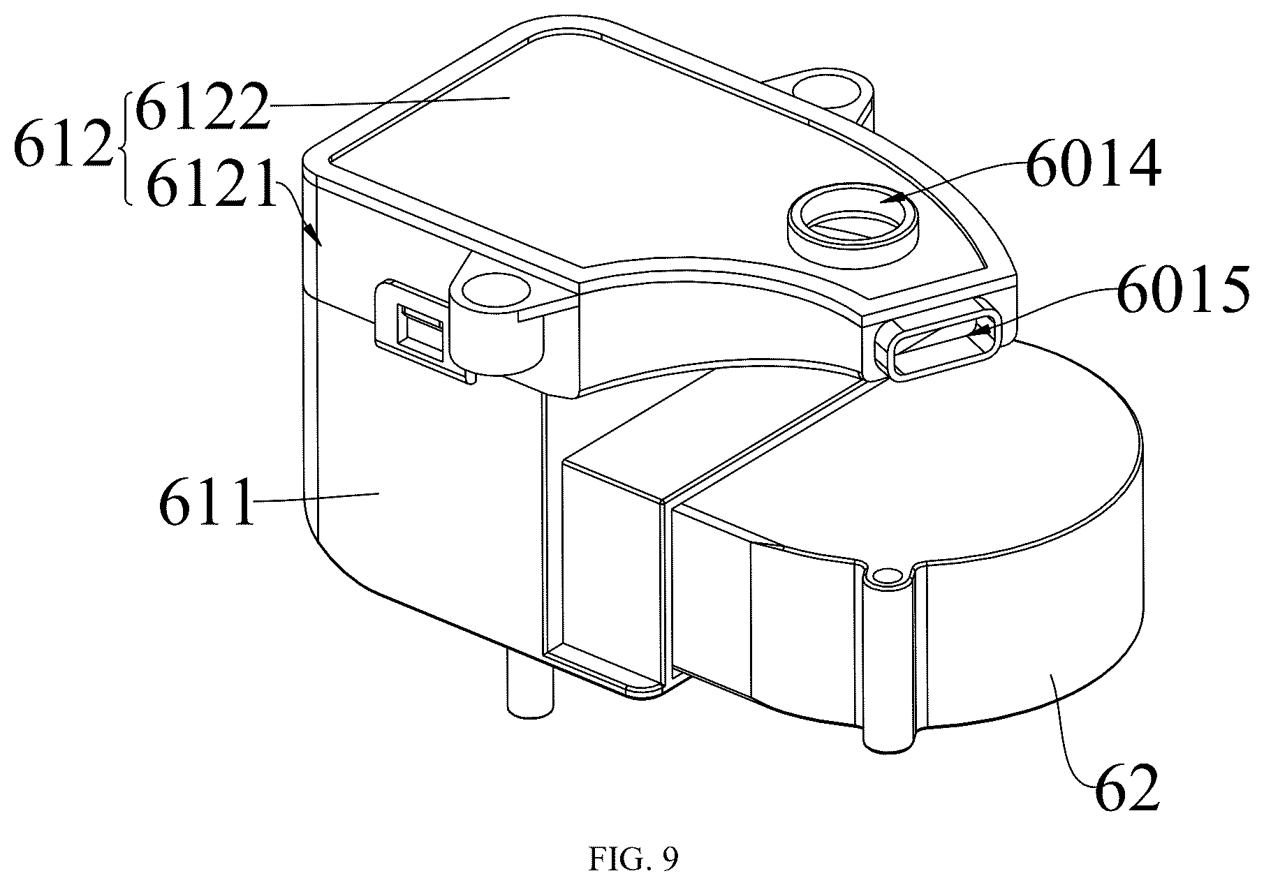 Patent US12569107 Figure 9 – Washing device