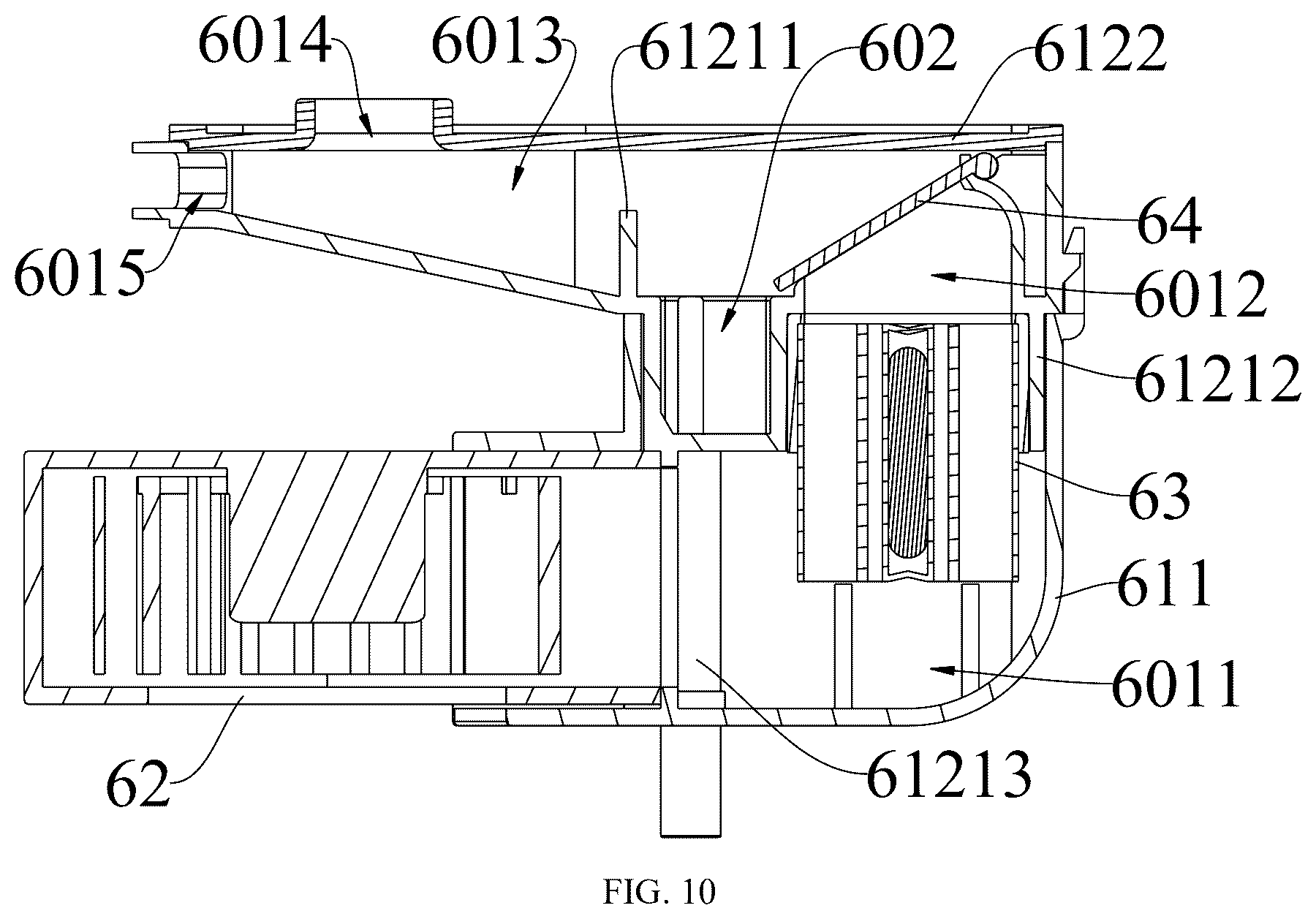 Patent US12569107 Figure 10 – Washing device