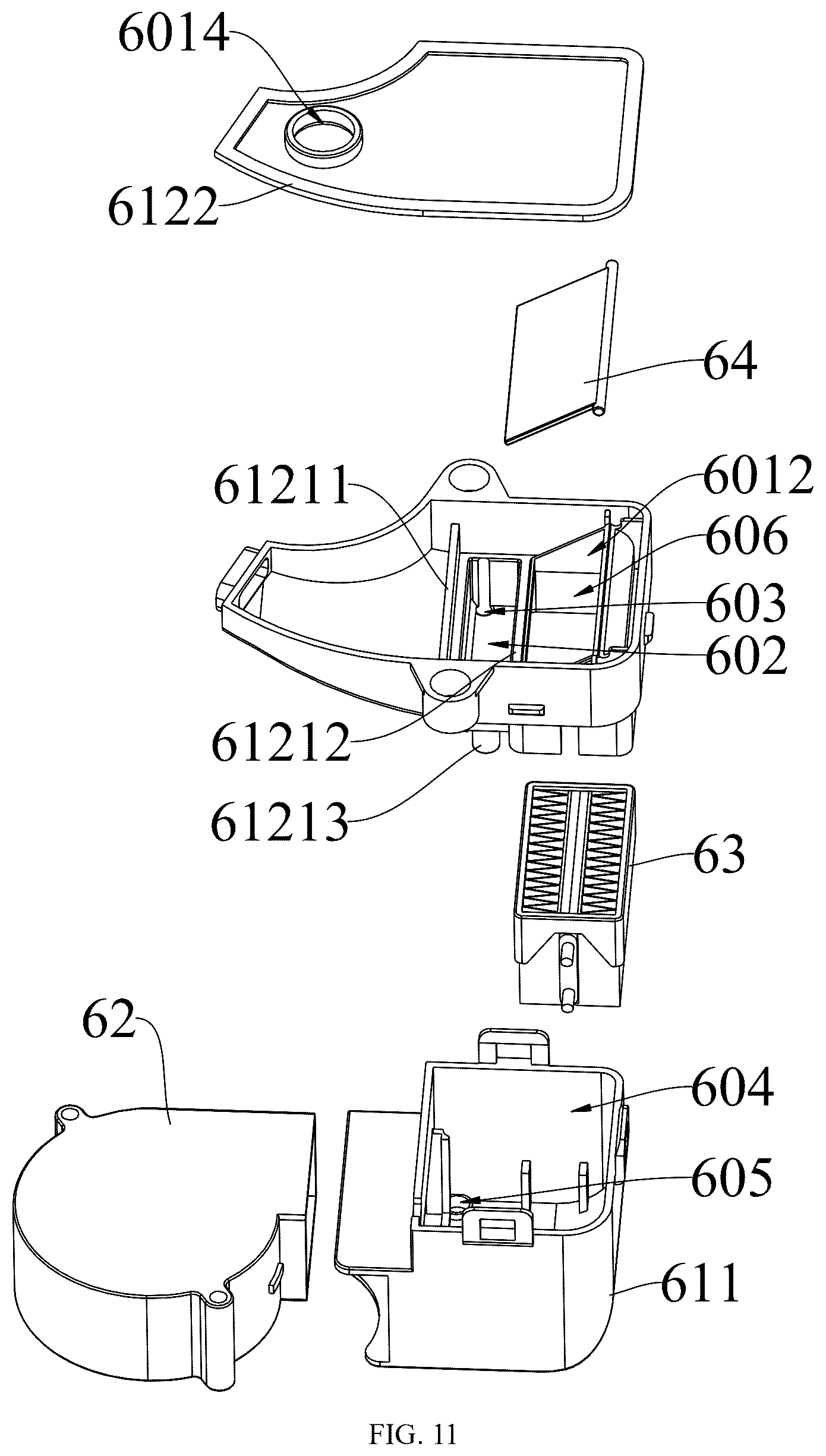 Patent US12569107 Figure 11 – Washing device
