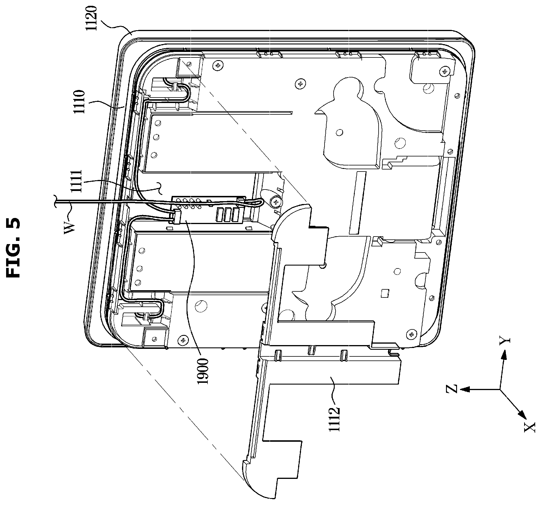 Patent US12569110 Figure 5 – Dishwasher