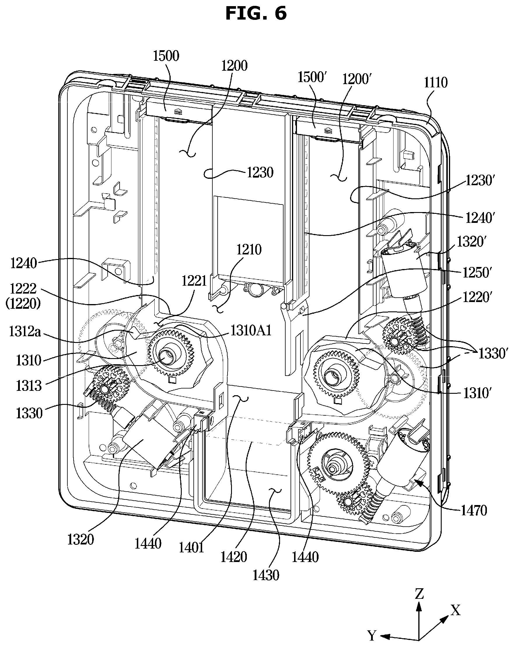 Patent US12569110 Figure 6 – Dishwasher