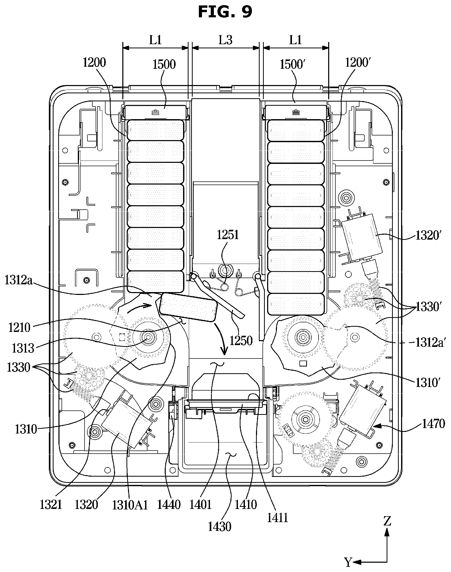 Patent US12569110 Figure 9 – Dishwasher