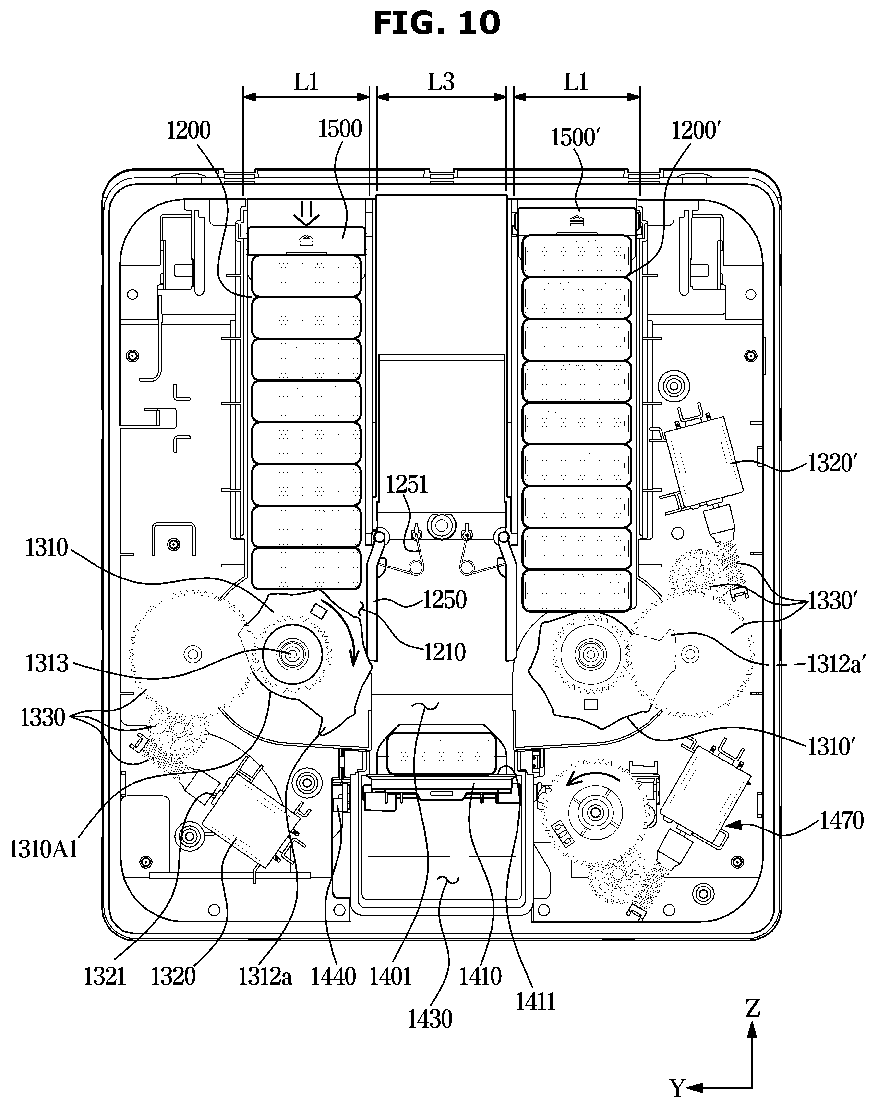 Patent US12569110 Figure 10 – Dishwasher