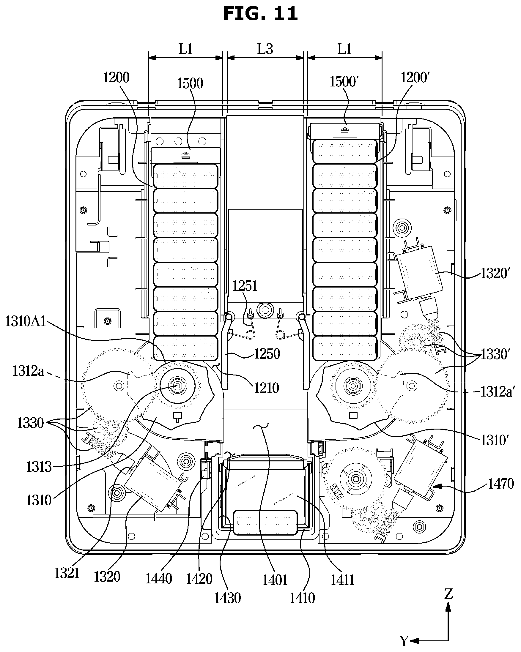 Patent US12569110 Figure 11 – Dishwasher