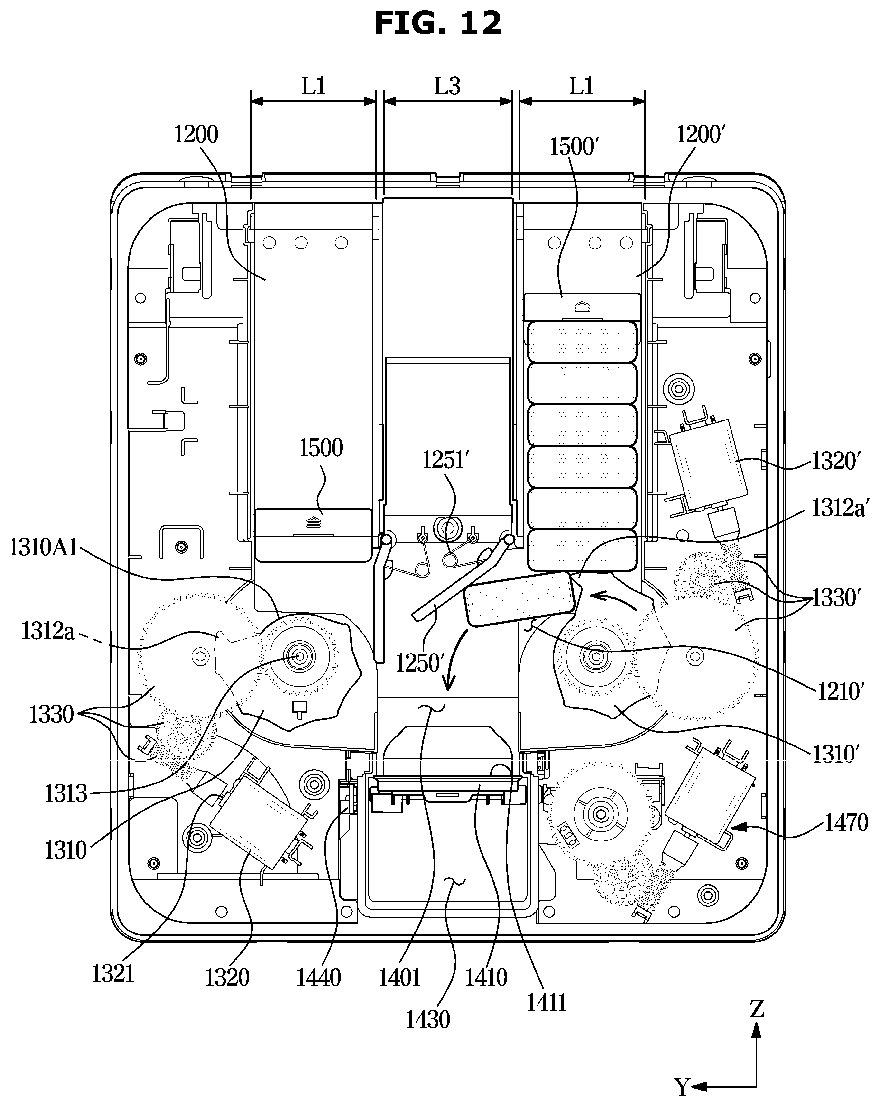 Patent US12569110 Figure 12 – Dishwasher