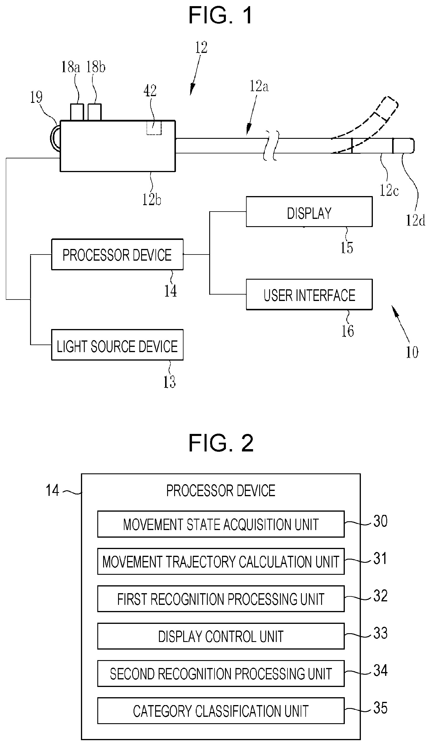 Patent US12569116 Figure 1 – Processor device, operation method of processor device, non-transitory computer readable medium, and endoscope system for displaying movement trajectory of endoscope