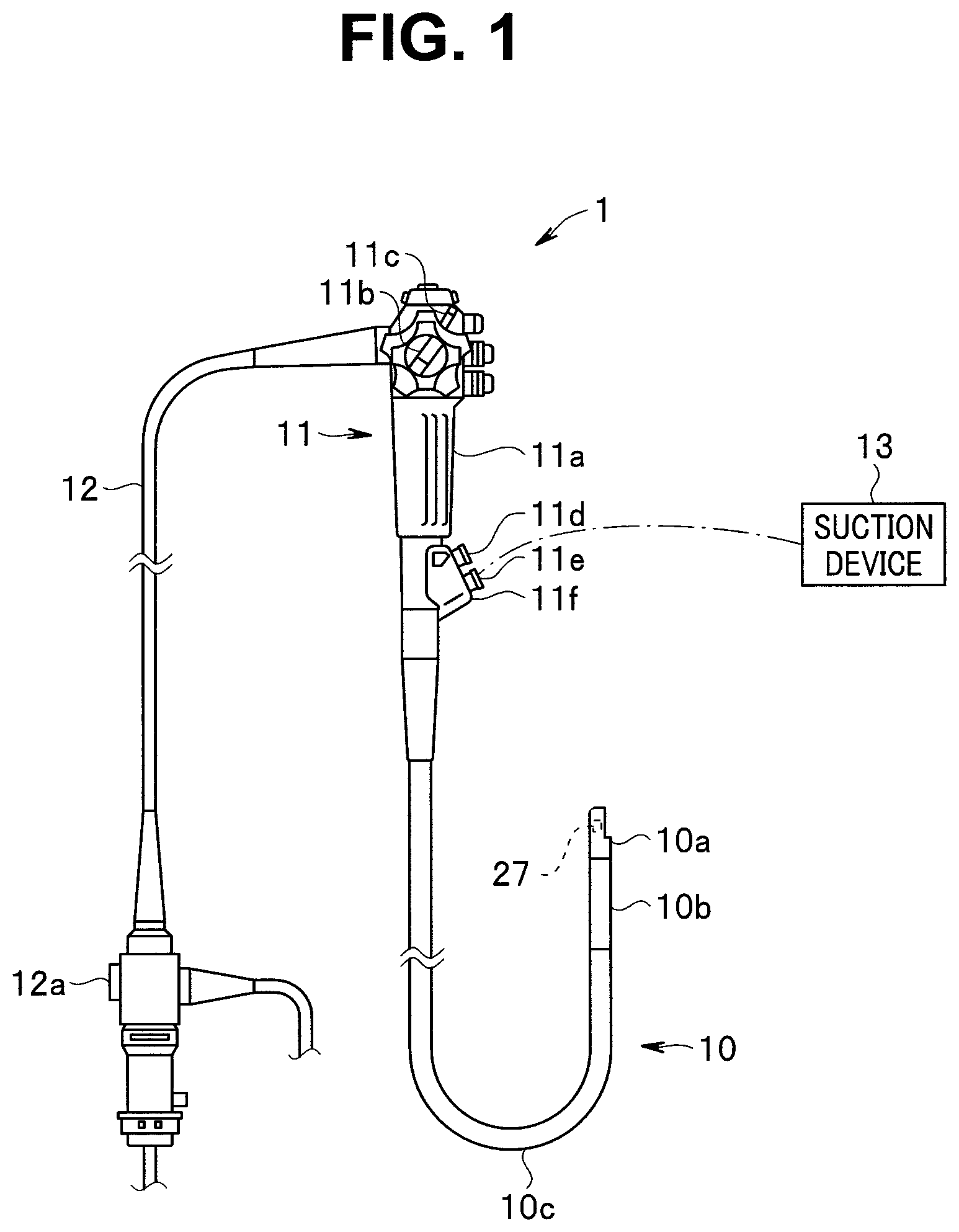 Patent US12569117 Figure 1 – Endoscope