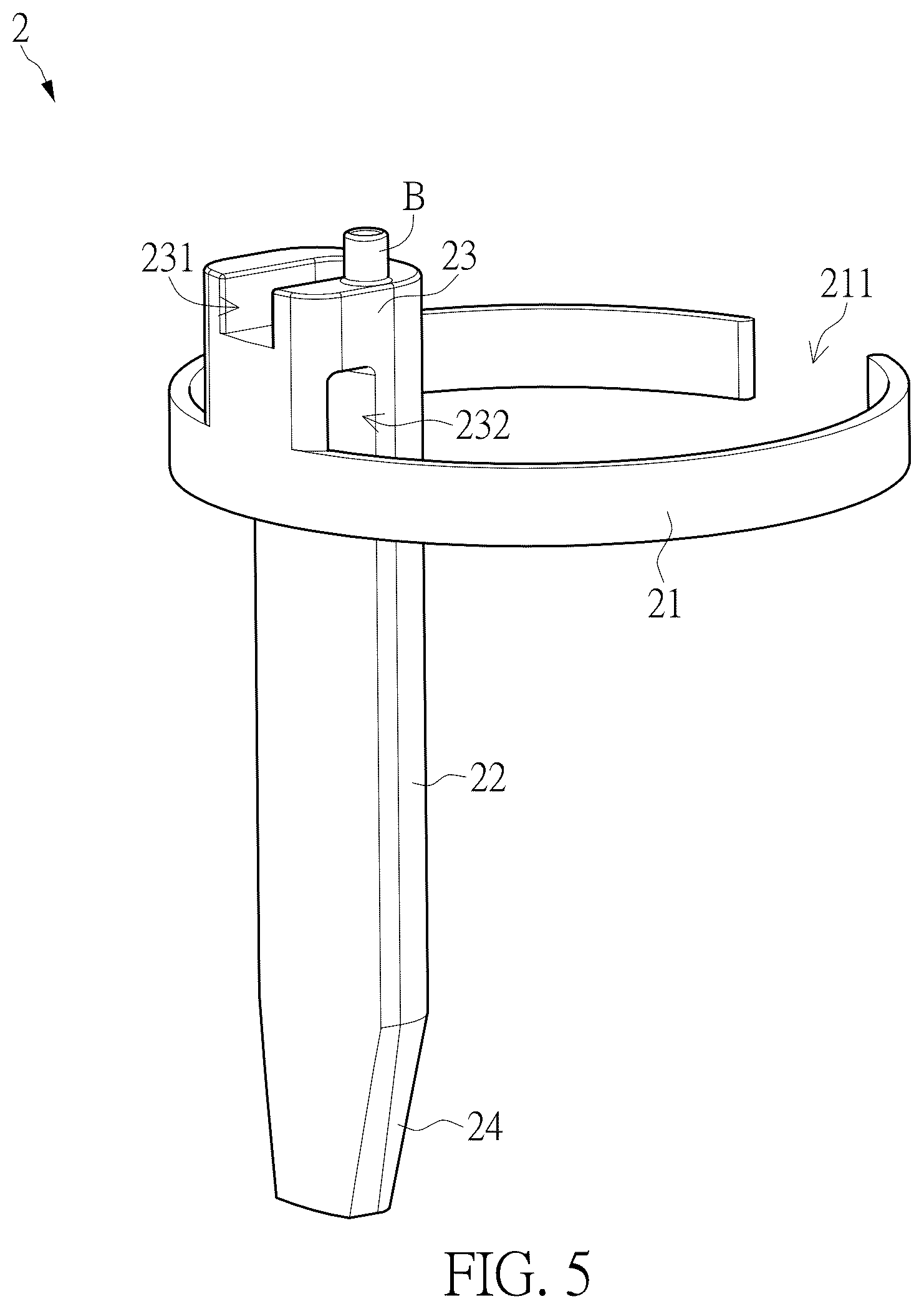 Patent US12569121 Figure 5 – Sleeve assembly and endoscope device