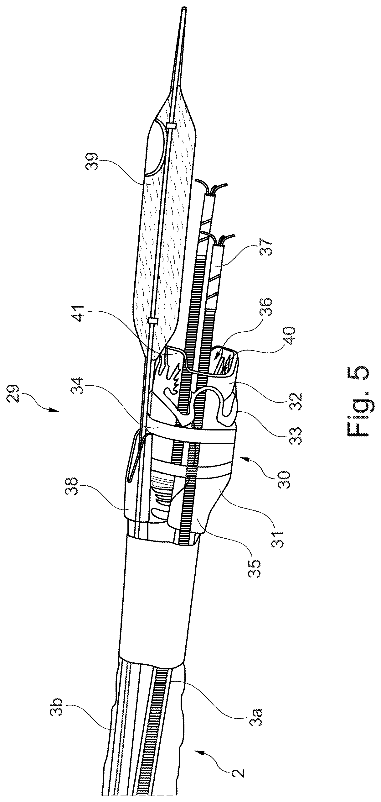 Patent US12569122 Figure 3 – Adaptable working channel apparatus, tissue-clip application adapter and surgical equipping system