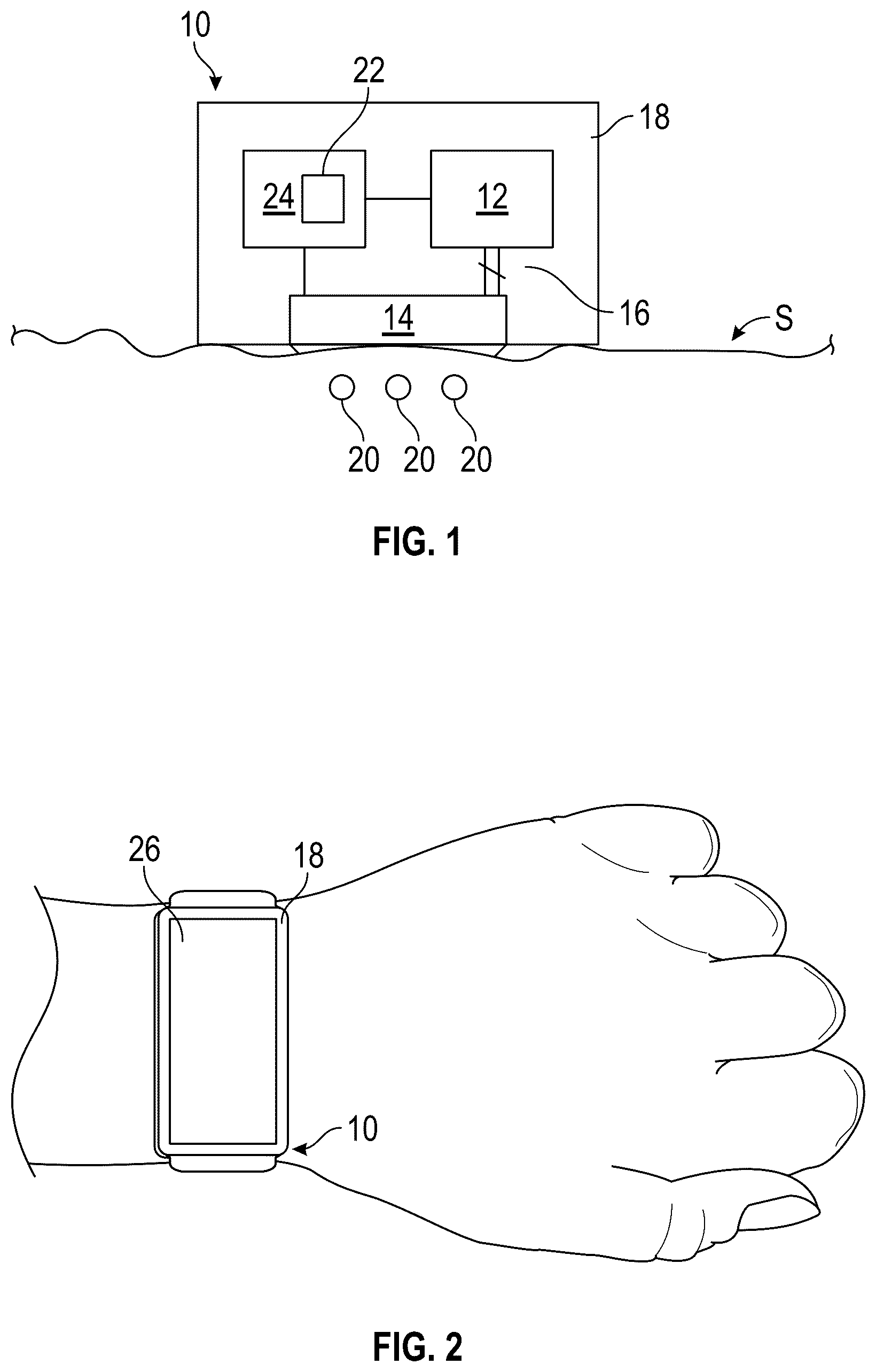 Patent US12569157 Figure 1 – Skin hydration measurement system