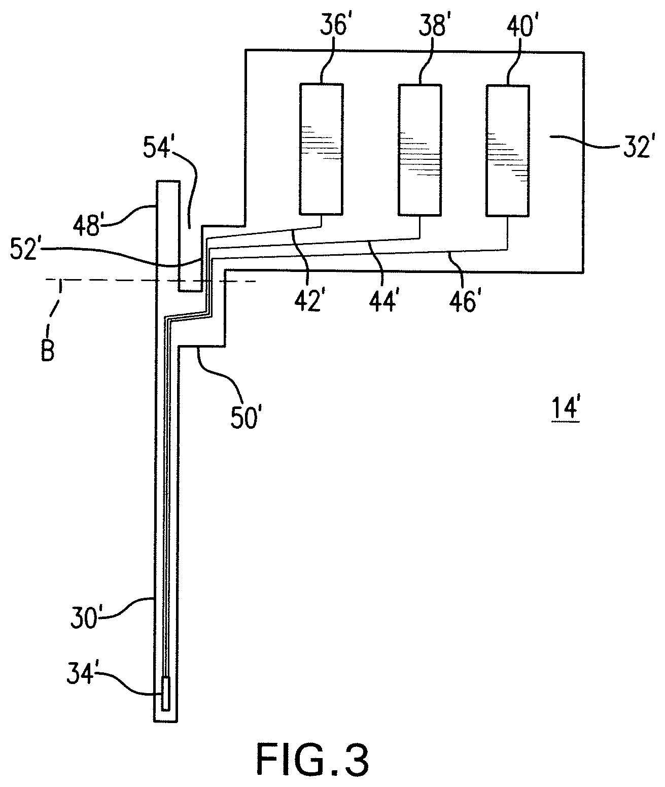 Patent US12569173 Figure 3 – Analyte sensor and apparatus for insertion of the sensor