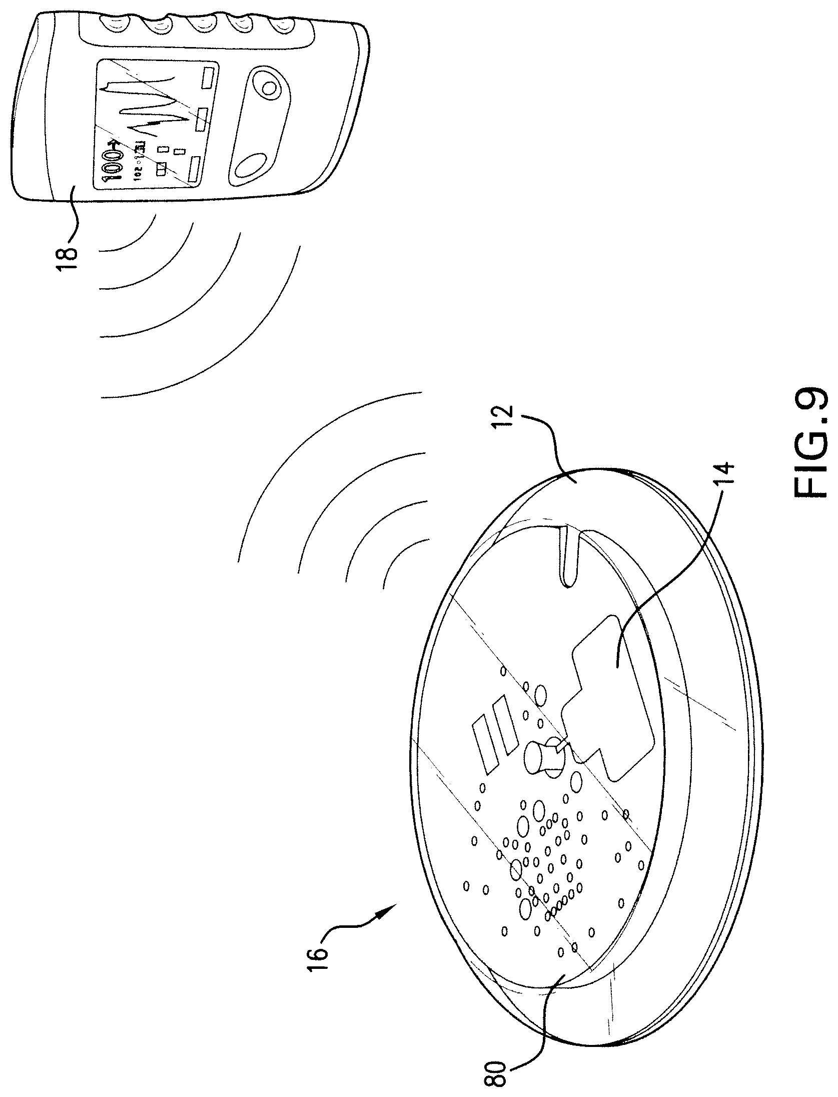 Patent US12569173 Figure 8 – Analyte sensor and apparatus for insertion of the sensor