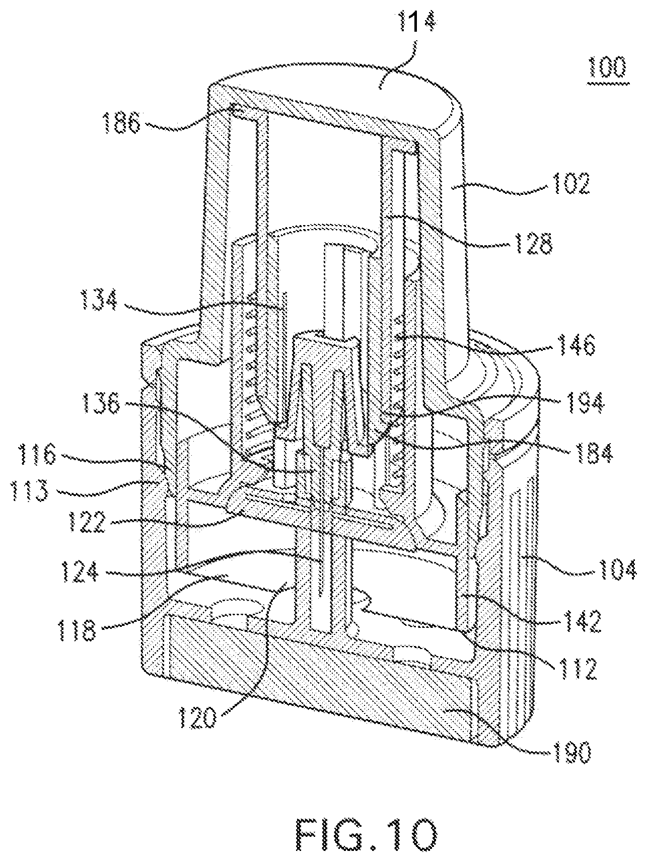 Patent US12569173 Figure 9 – Analyte sensor and apparatus for insertion of the sensor
