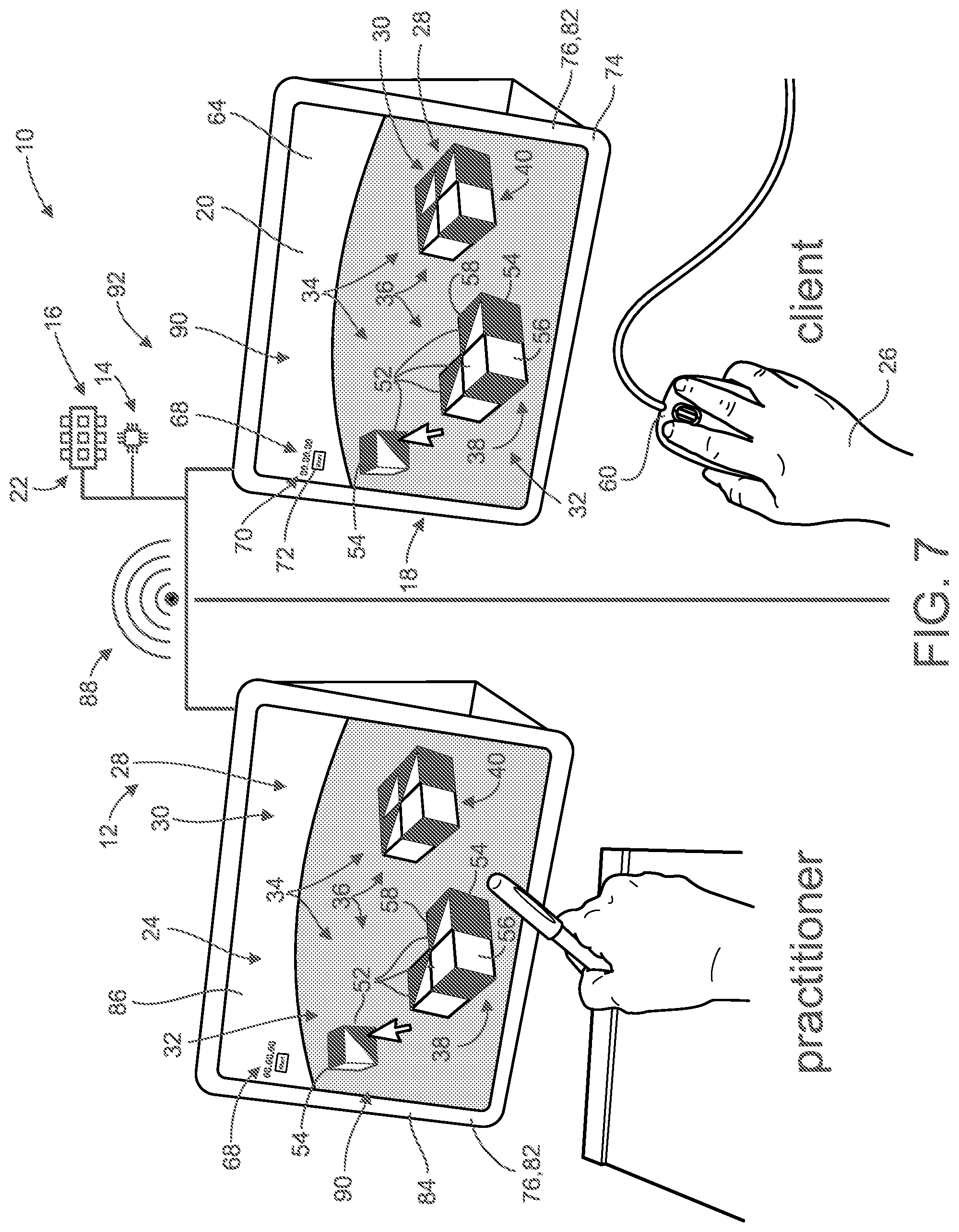 Patent US12569176 Figure 7 – Virtual block test design for psychology testing and method of use thereof