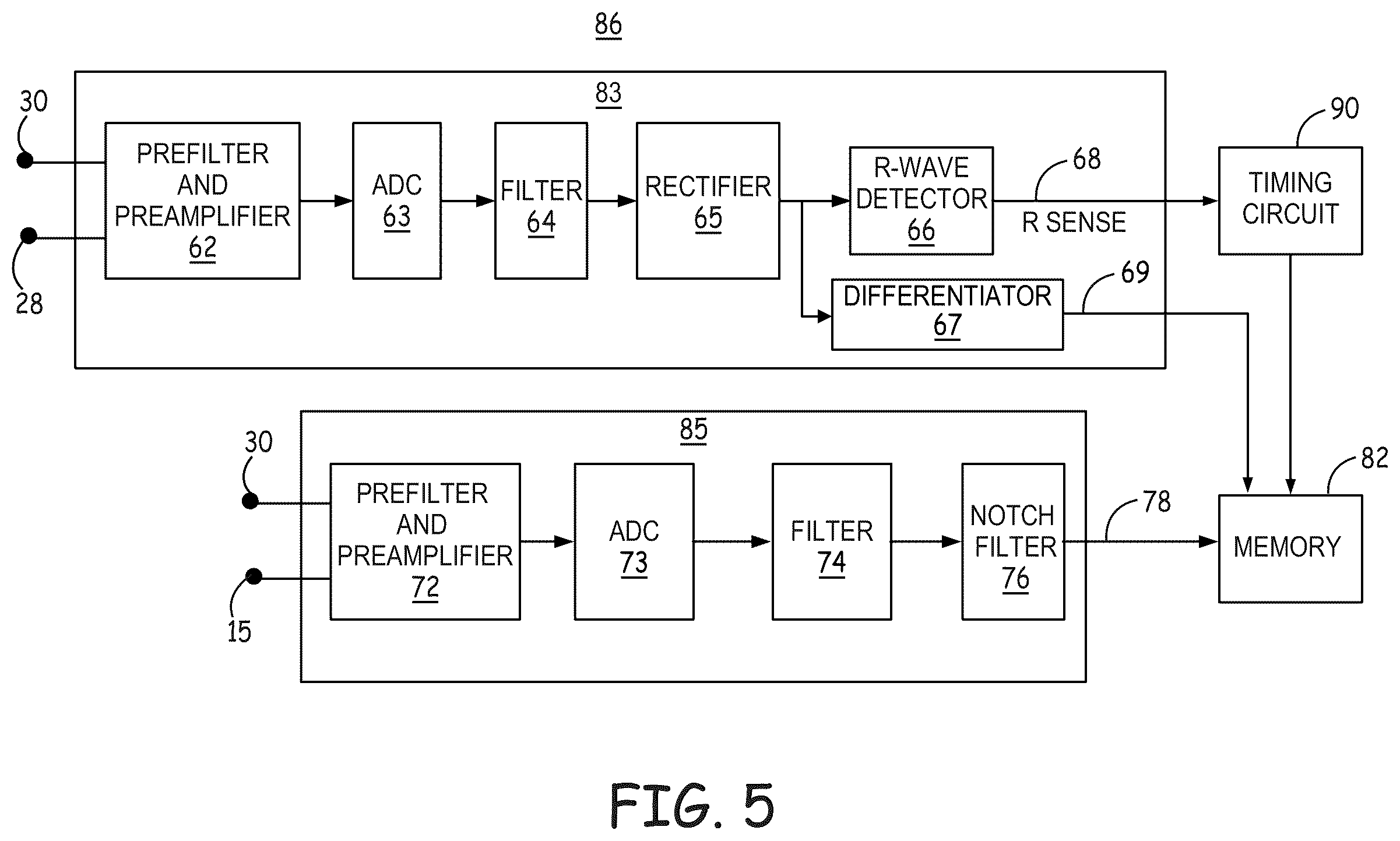 Patent US12569184 Figure 8 – Cardiac electrical signal gross morphology-based noise detection for rejection of ventricular tachyarrhythmia detection