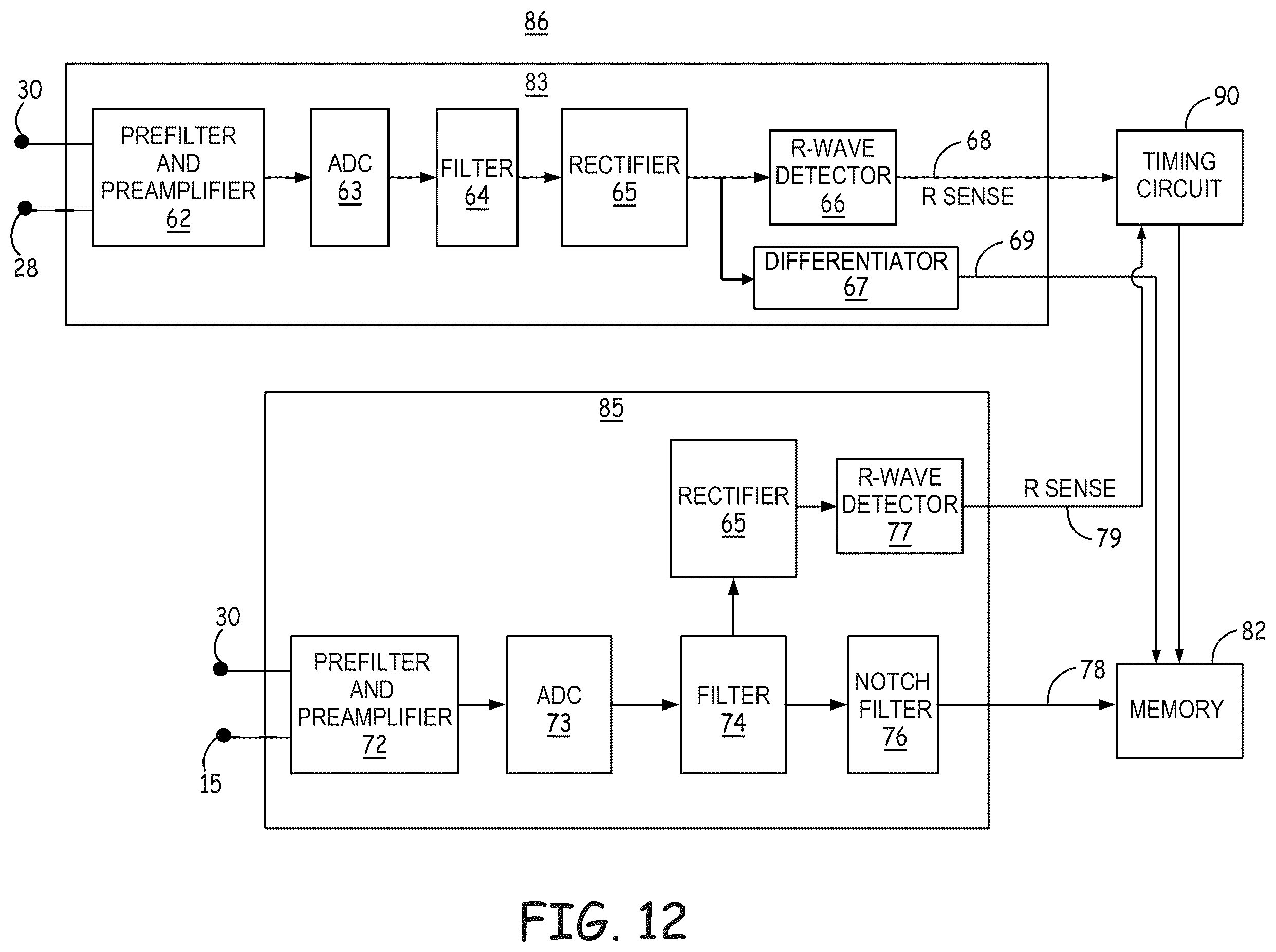 Patent US12569184 Figure 14 – Cardiac electrical signal gross morphology-based noise detection for rejection of ventricular tachyarrhythmia detection