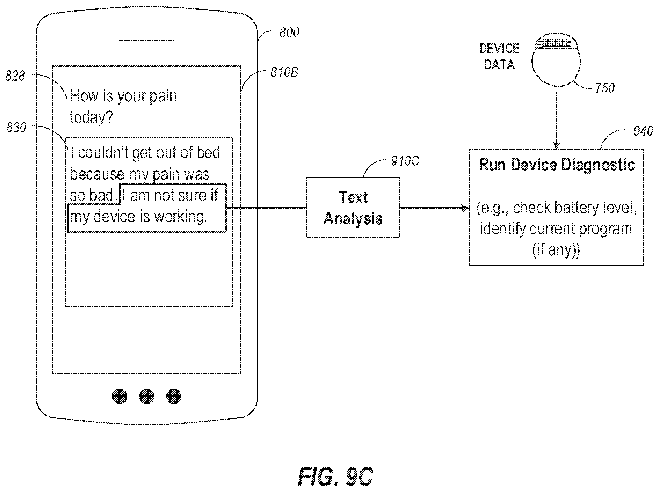 Patent US12569193 Figure 8 – Neurostimulation programming and triage based on freeform text inputs