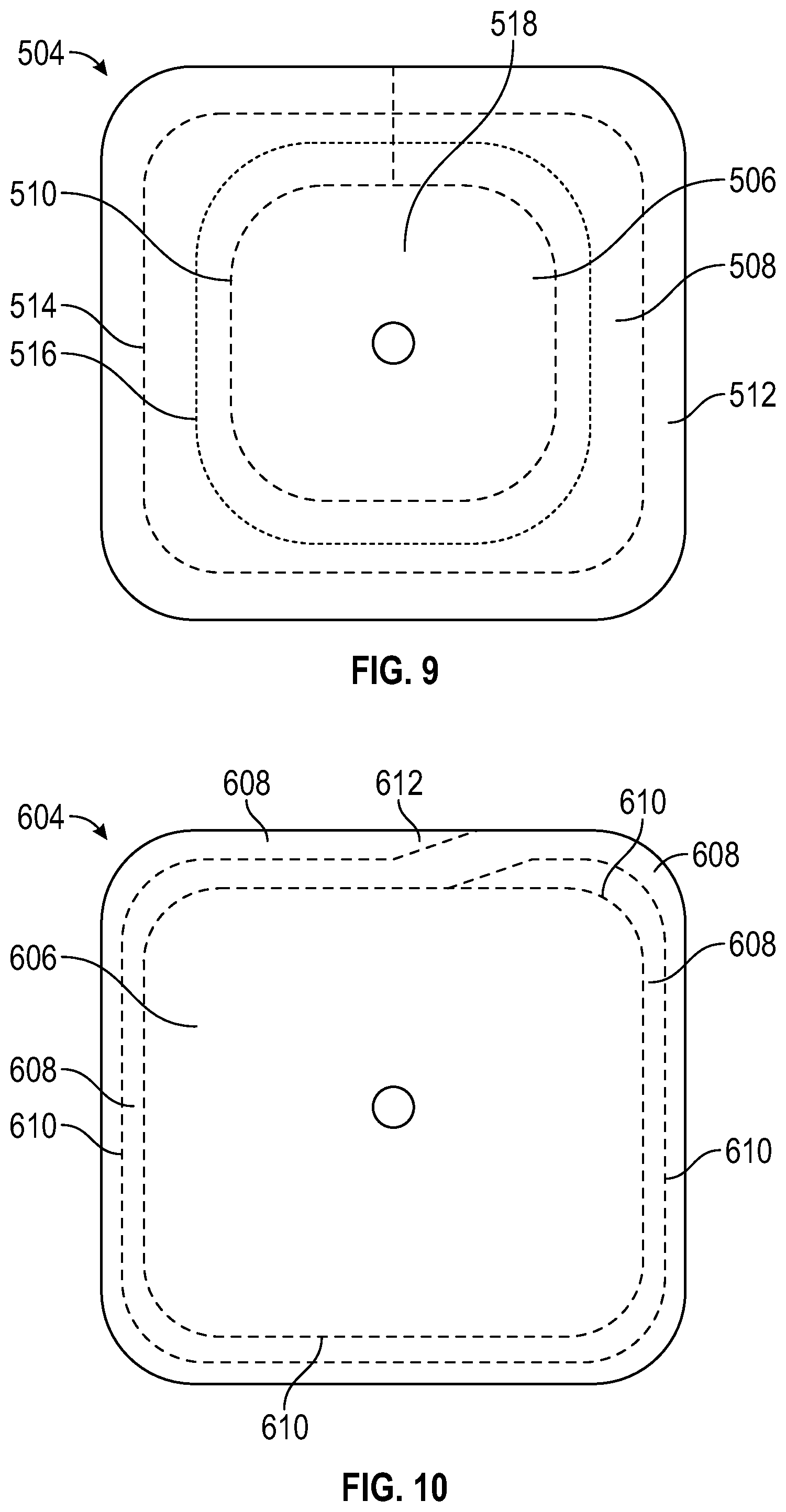 Patent US12569199 Figure 5 – Skin adhesive patch with refreshable perimeter, and related device assembly