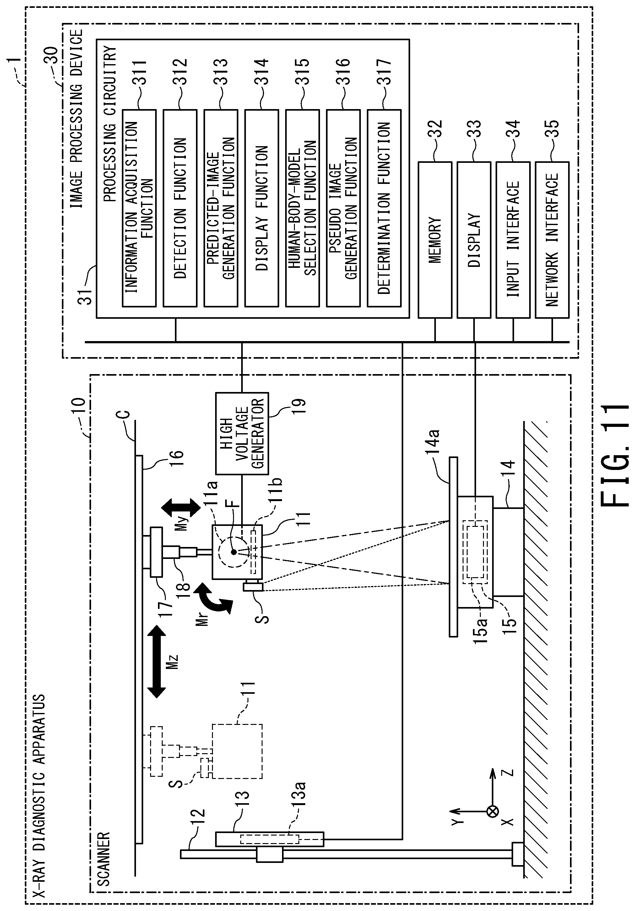 Patent US12569211 Figure 11 – X-ray diagnostic apparatus and image processing method