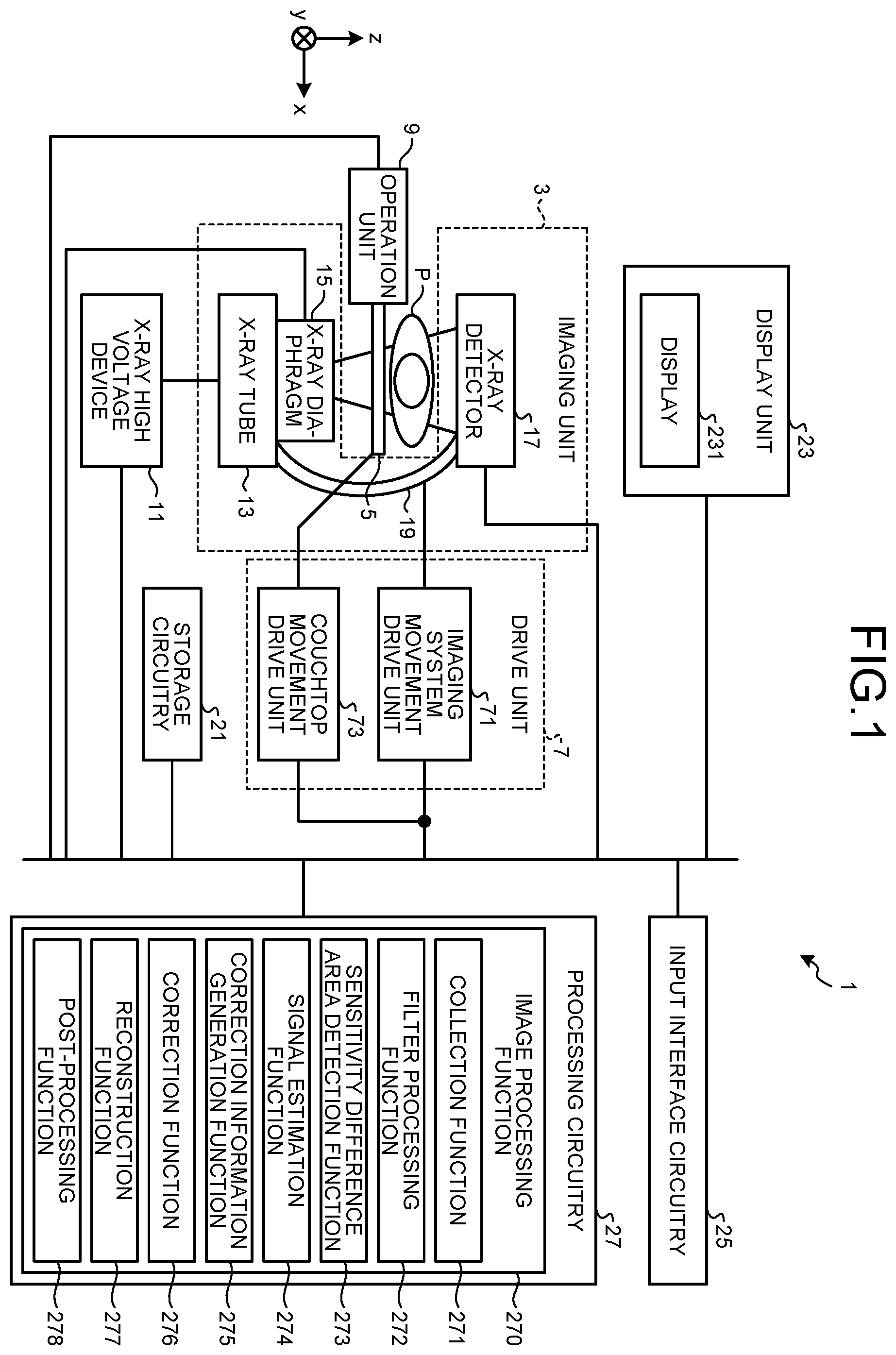 Patent US12569212 Figure 1 – Medical image processing apparatus, x-ray diagnostic apparatus, and medical image processing method