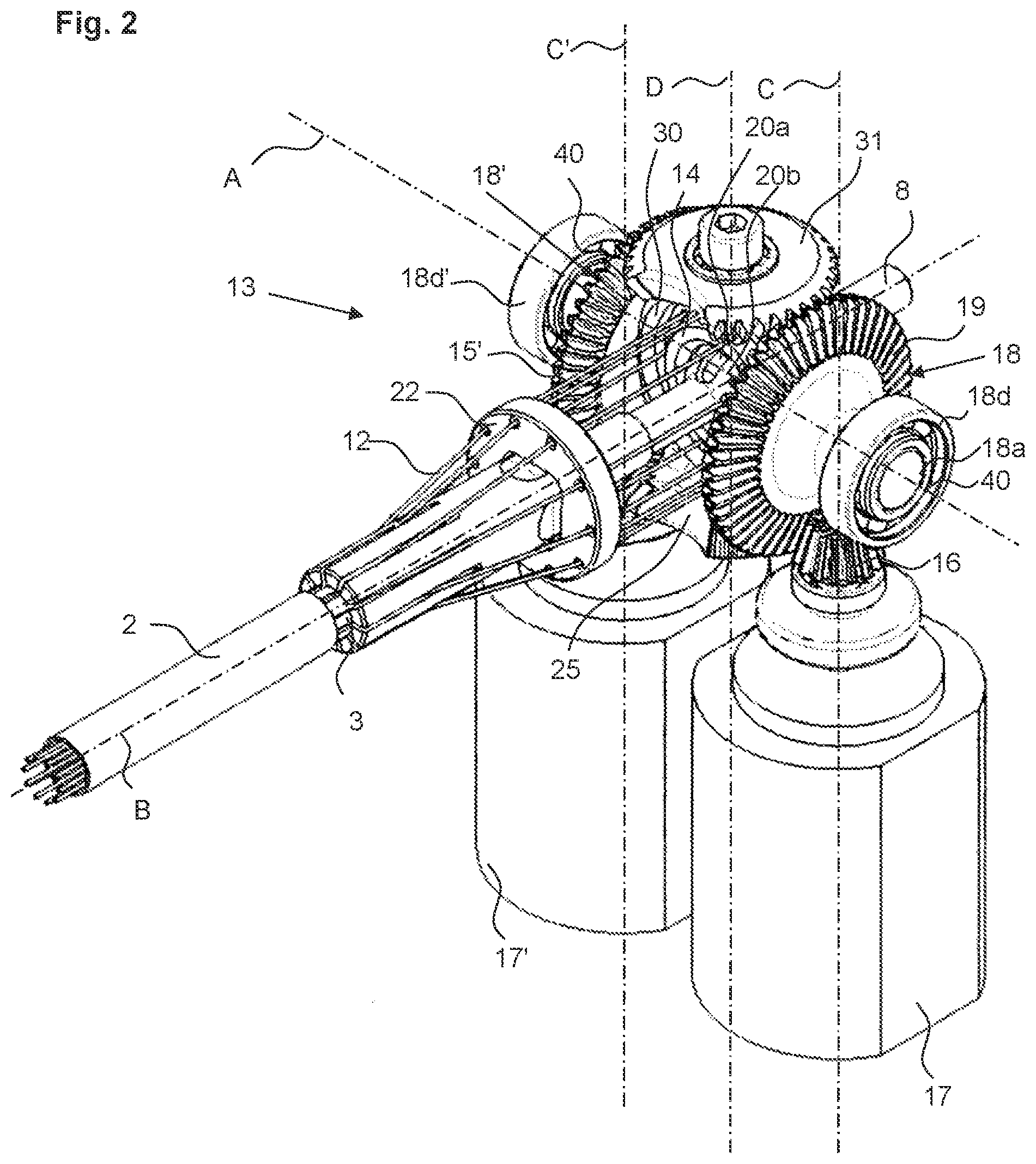 Patent US12569232 Figure 2 – Surgical instrument and steering gear thereof