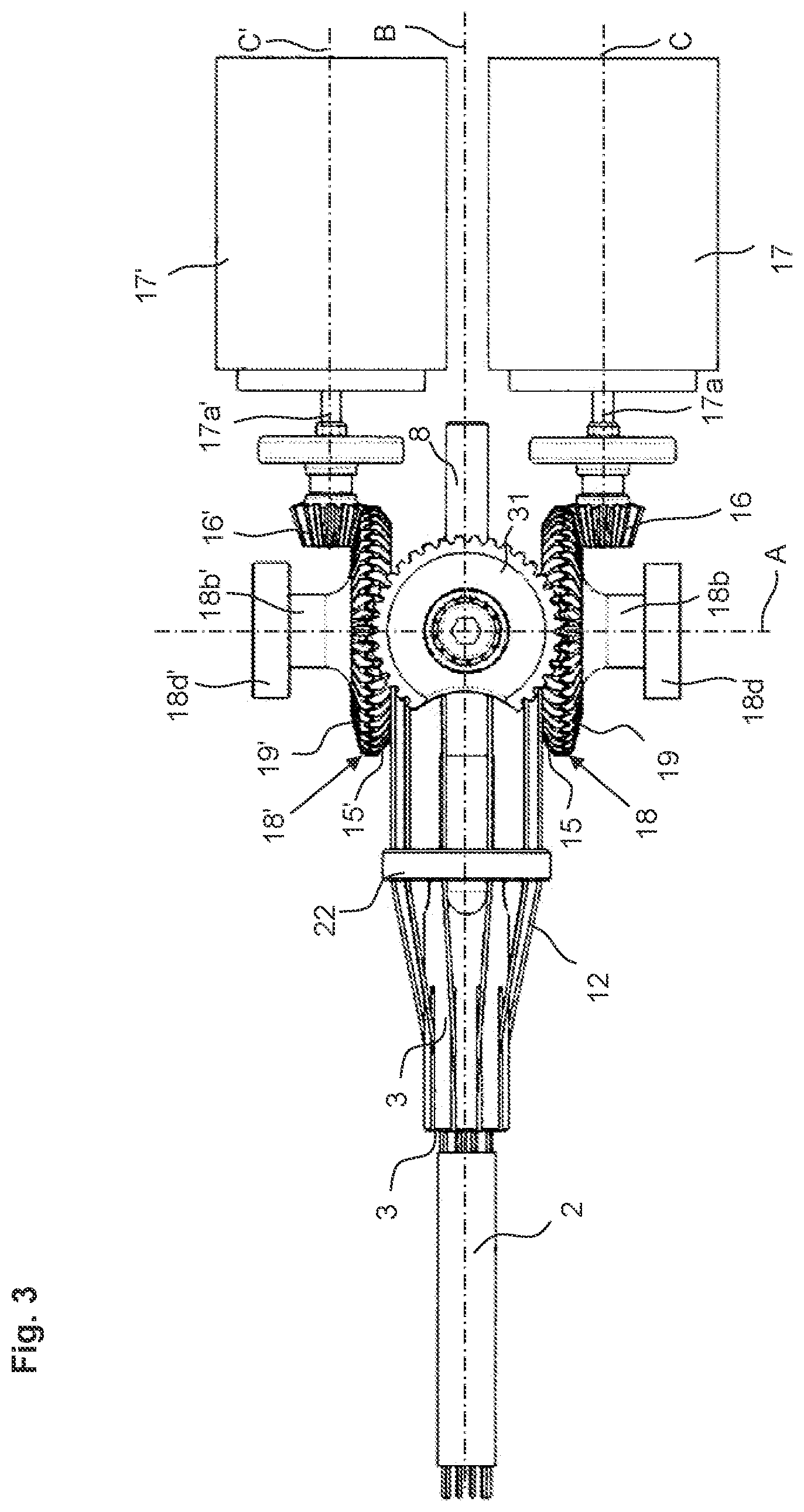 Patent US12569232 Figure 3 – Surgical instrument and steering gear thereof