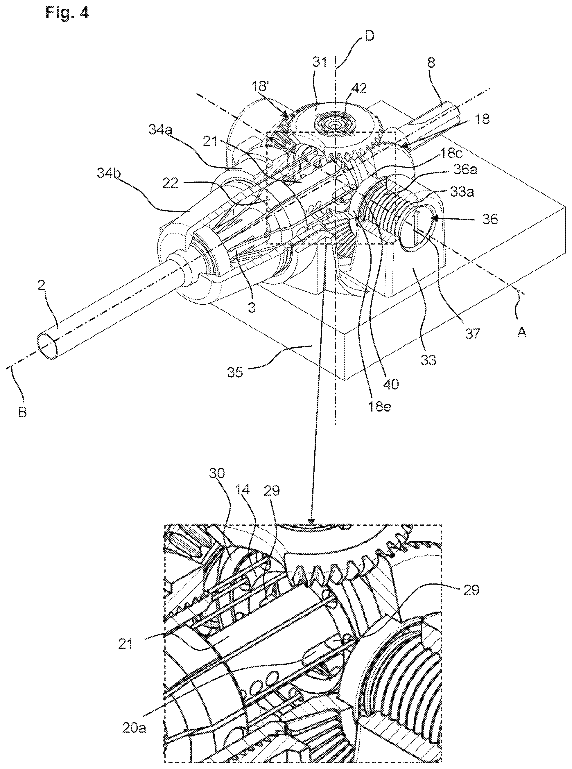 Patent US12569232 Figure 4 – Surgical instrument and steering gear thereof