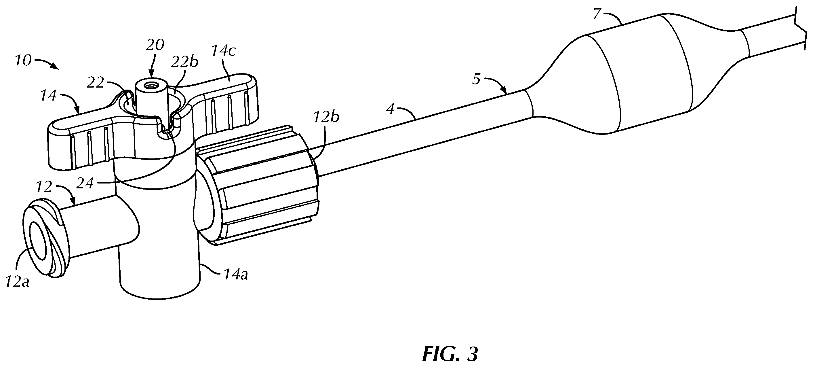Patent US12569253 Figure 3 – Inflation hub for a fluid inflatable apparatus