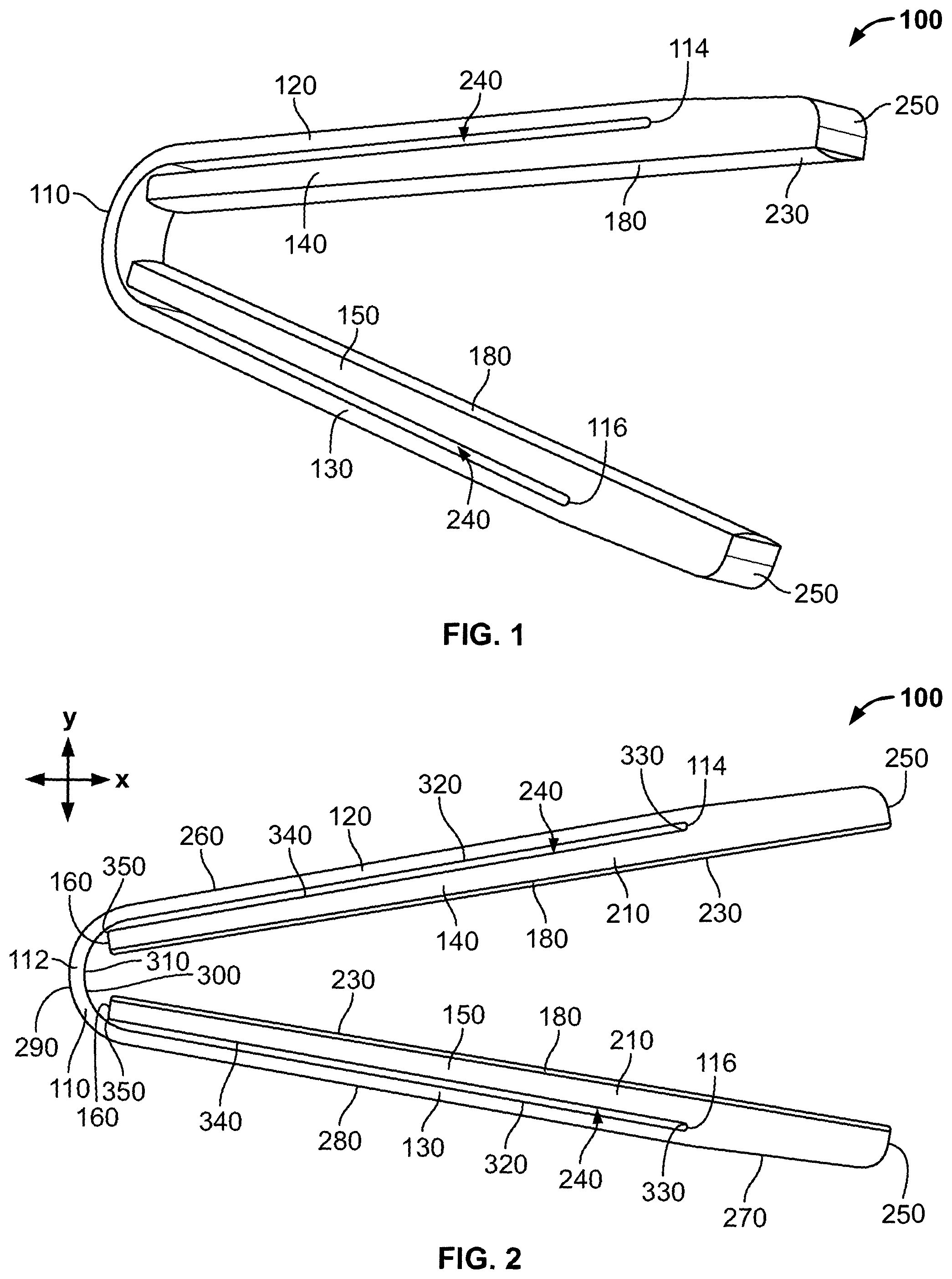 Patent US12569255 Figure 1 – Occlusion clip