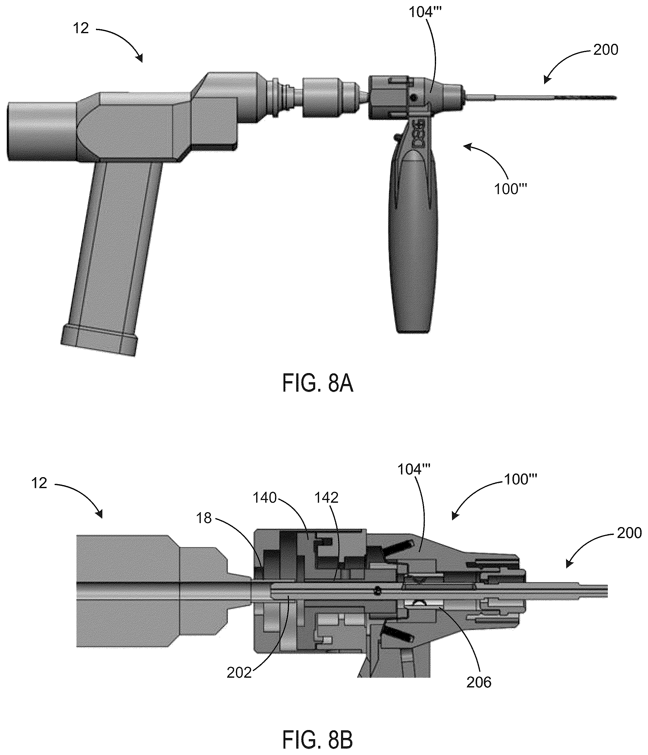 Patent US12569259 Figure 8 – Universal adapter for handheld surgical systems