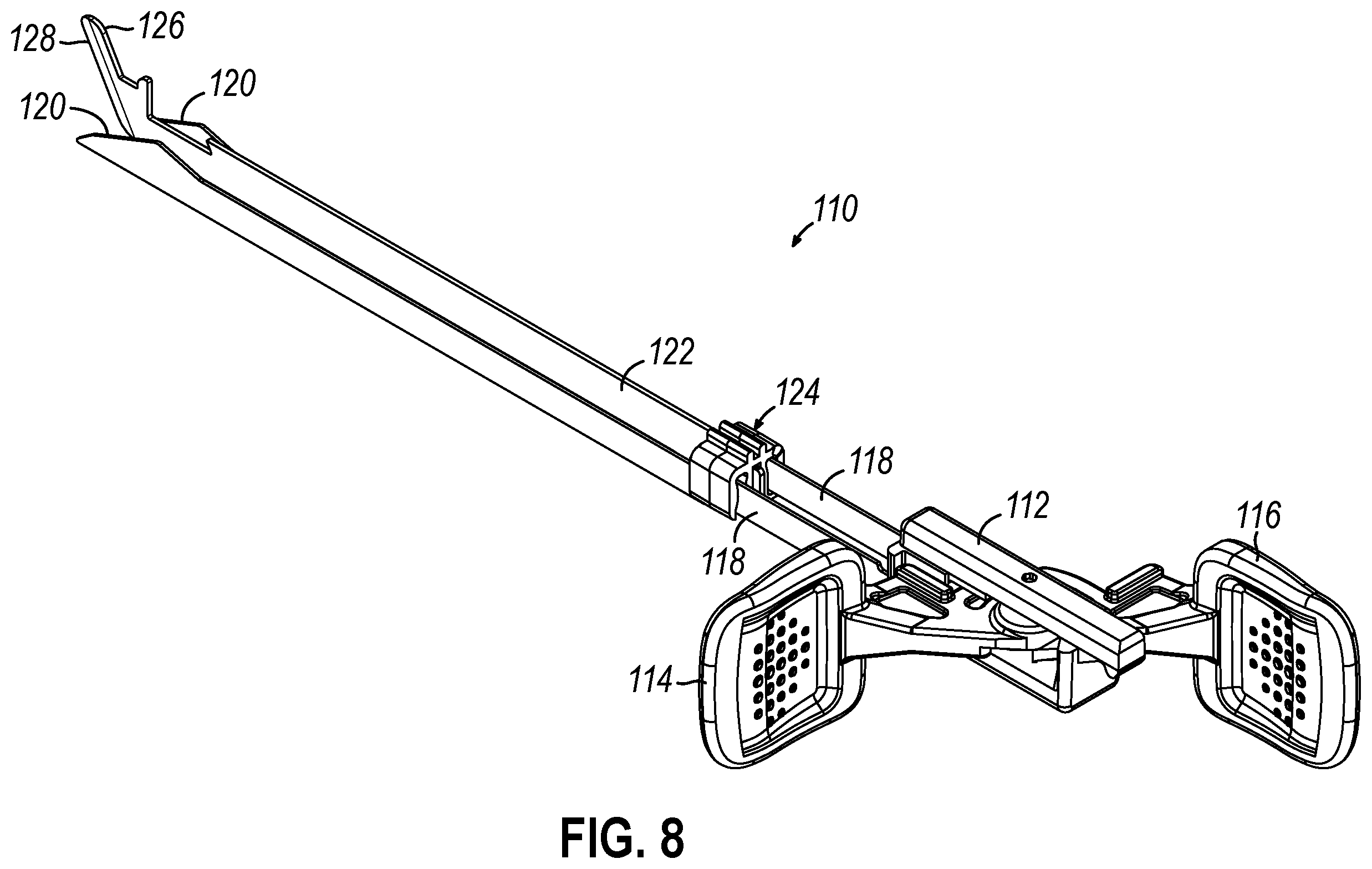 Patent US12569266 Figure 6 – Strain and compression force measurement features for surgical stapler
