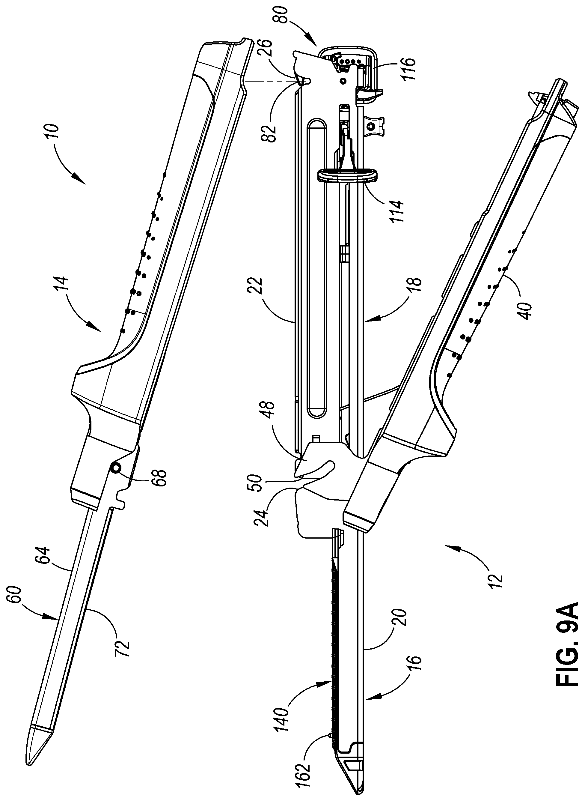 Patent US12569266 Figure 7 – Strain and compression force measurement features for surgical stapler