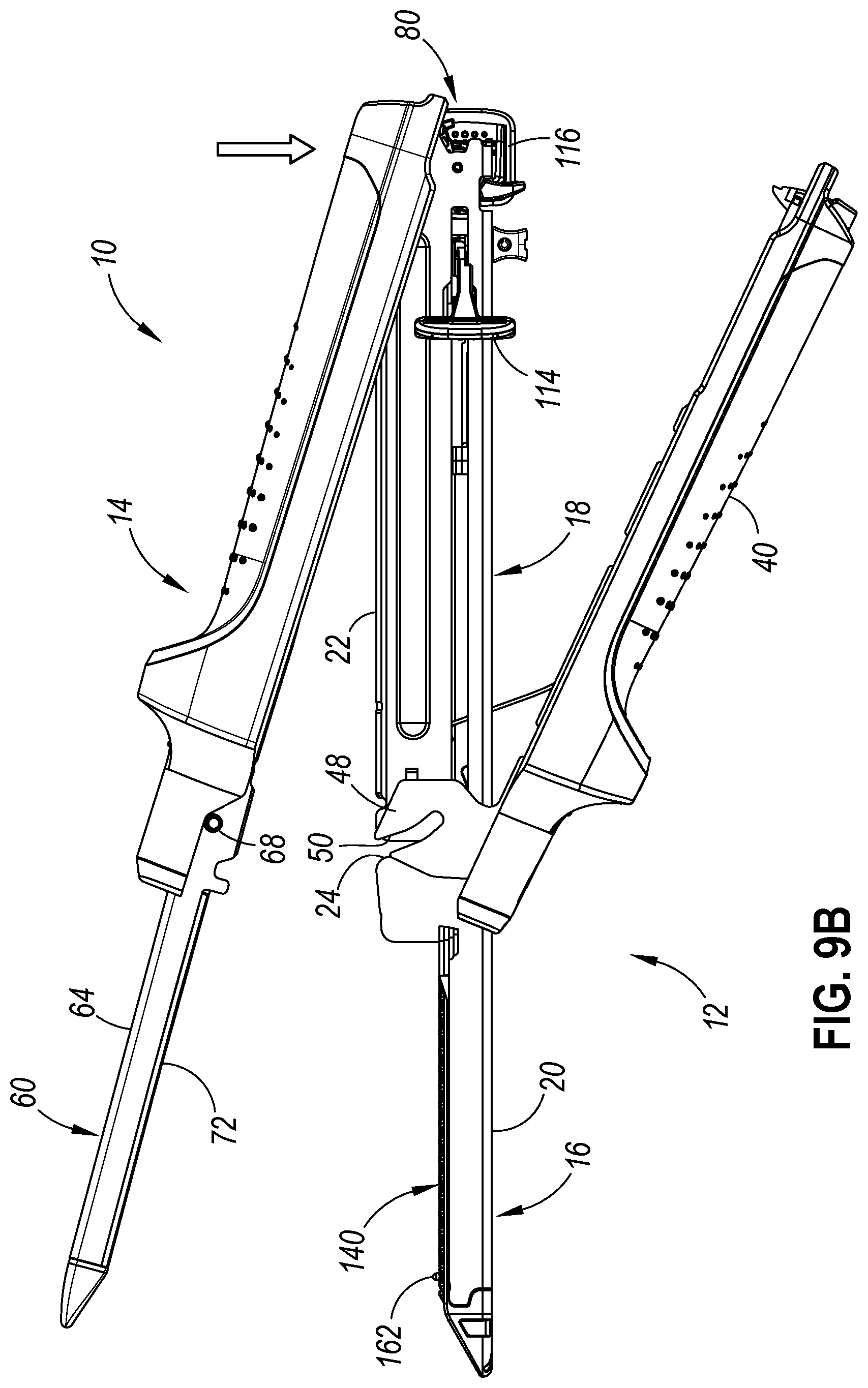 Patent US12569266 Figure 8 – Strain and compression force measurement features for surgical stapler