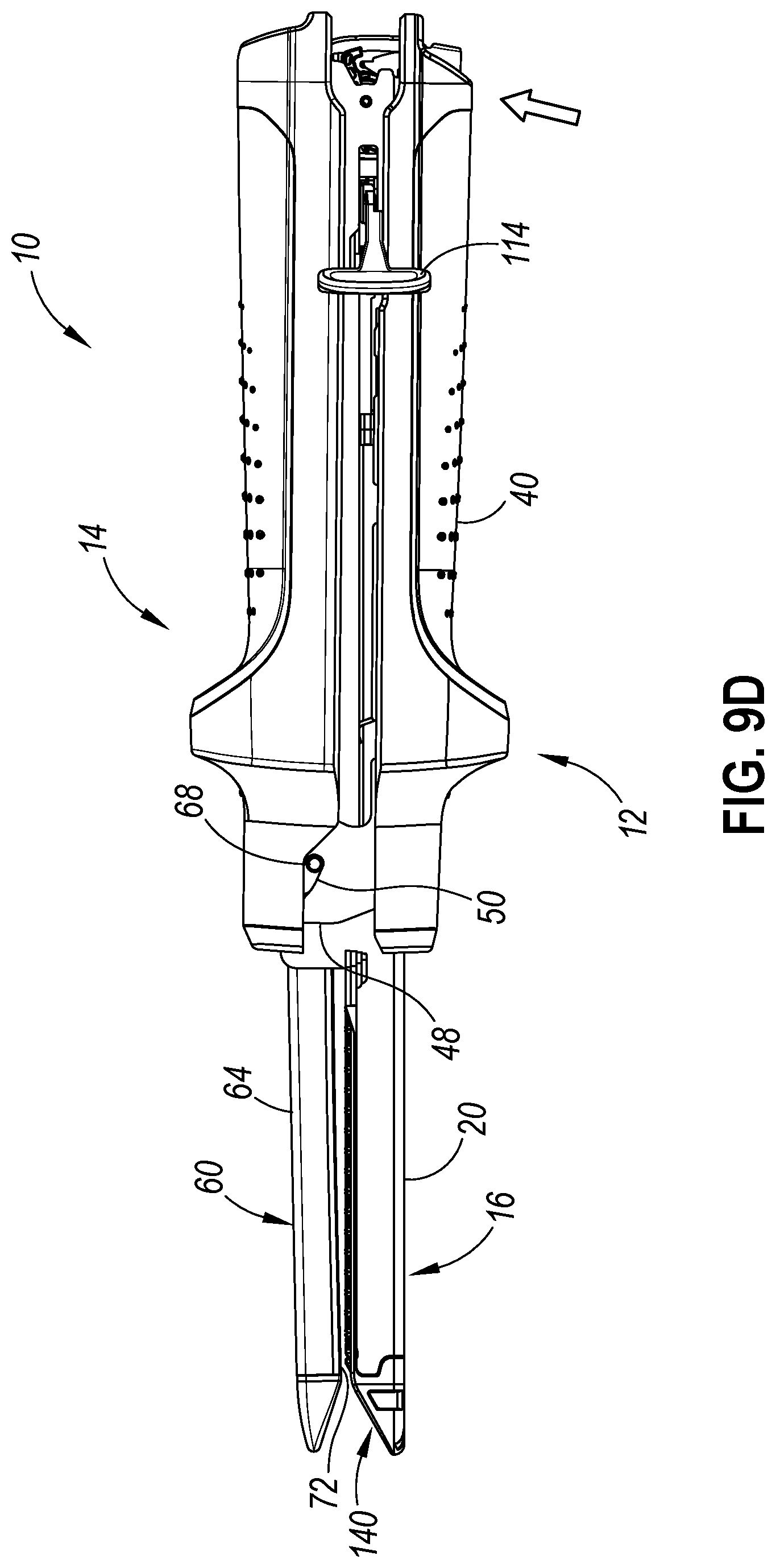 Patent US12569266 Figure 10 – Strain and compression force measurement features for surgical stapler