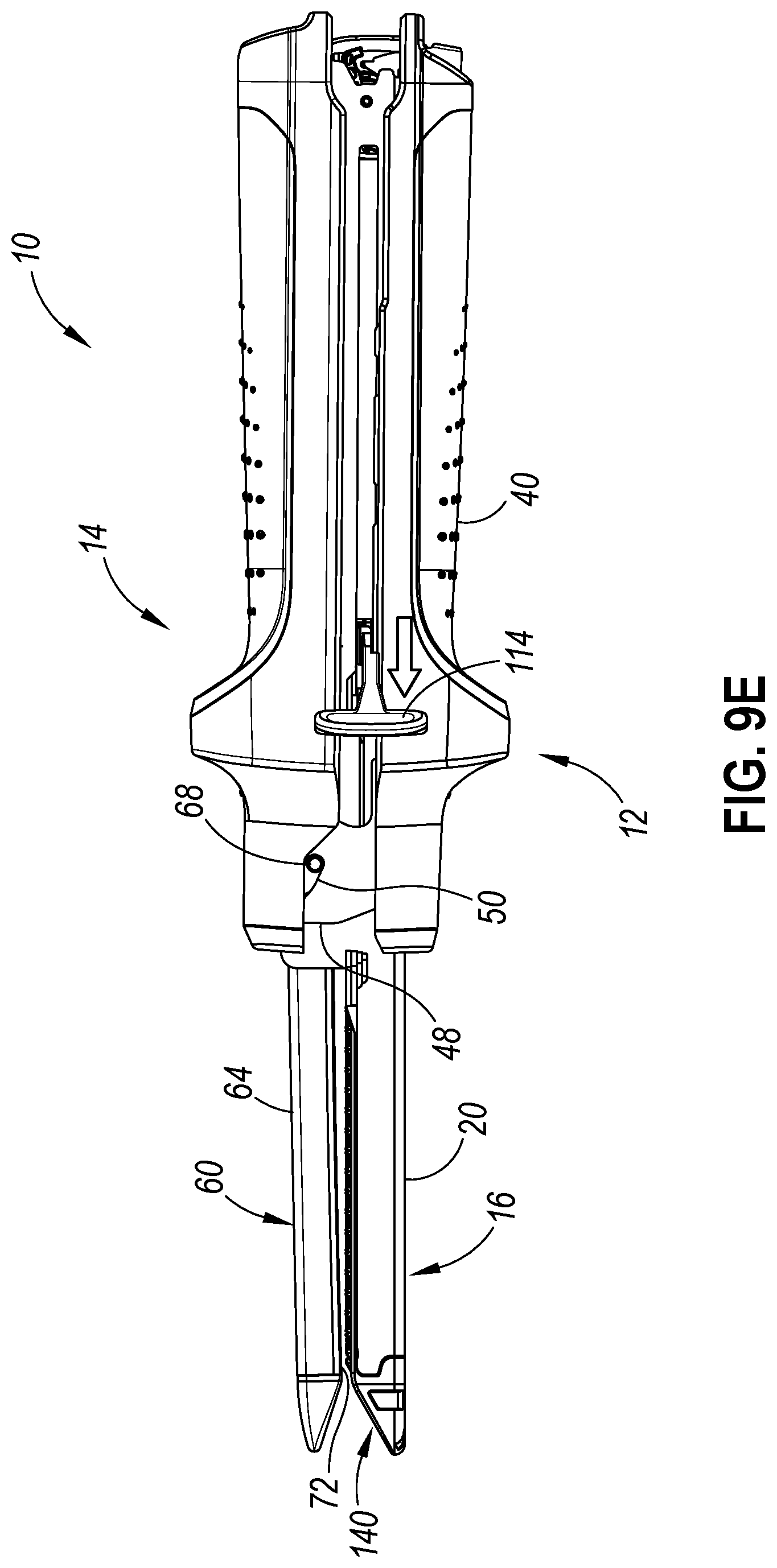 Patent US12569266 Figure 11 – Strain and compression force measurement features for surgical stapler